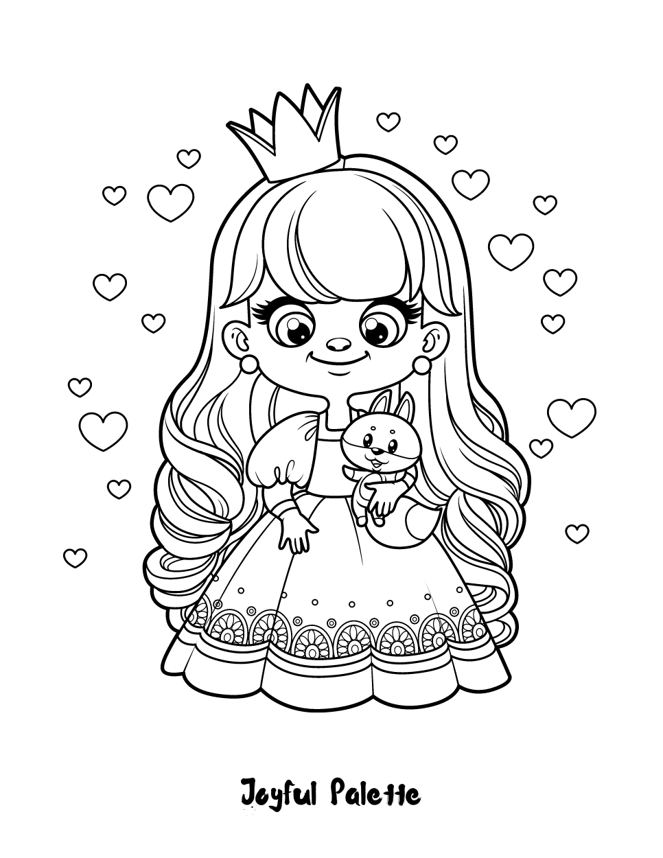 Lovely Princess Coloring Page