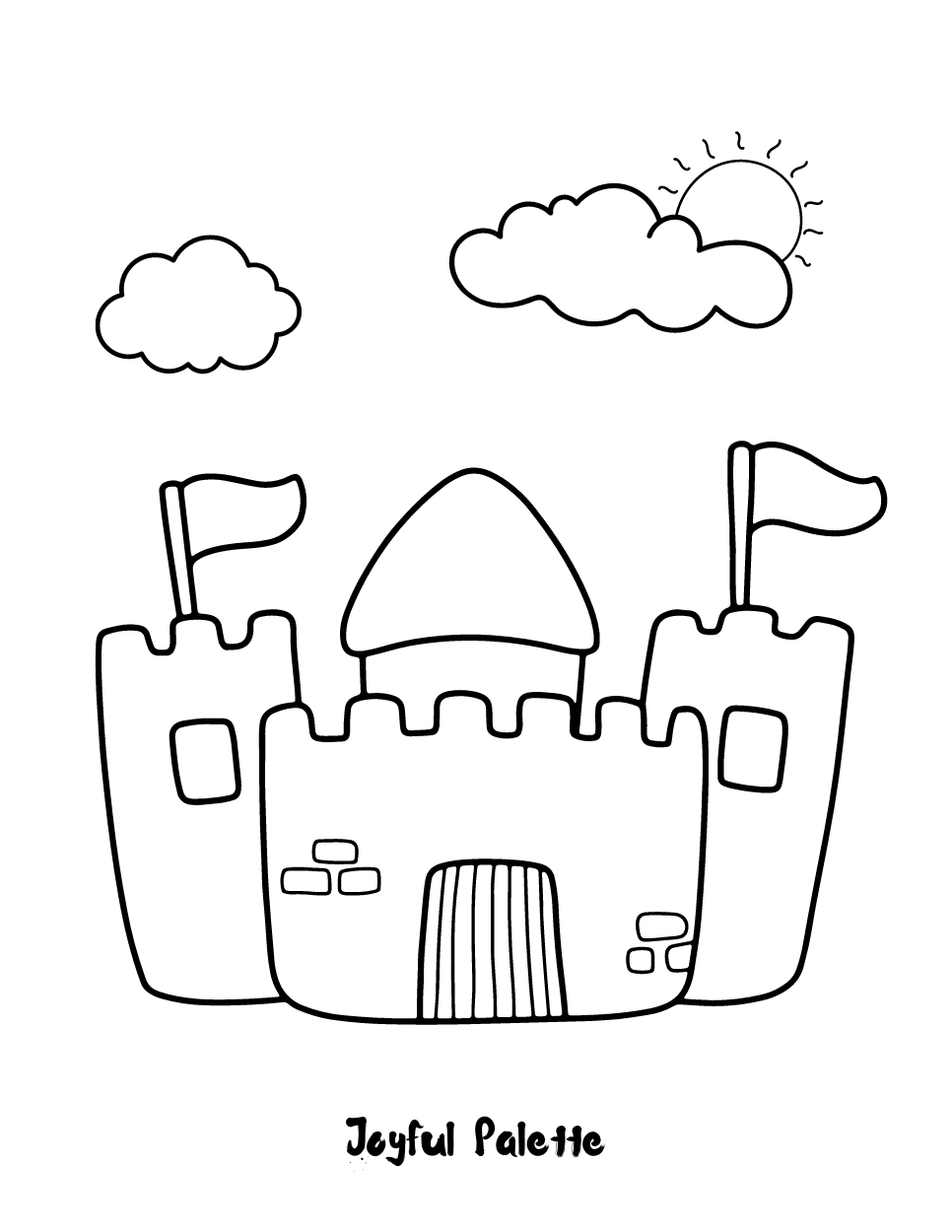 Castle Coloring Page 