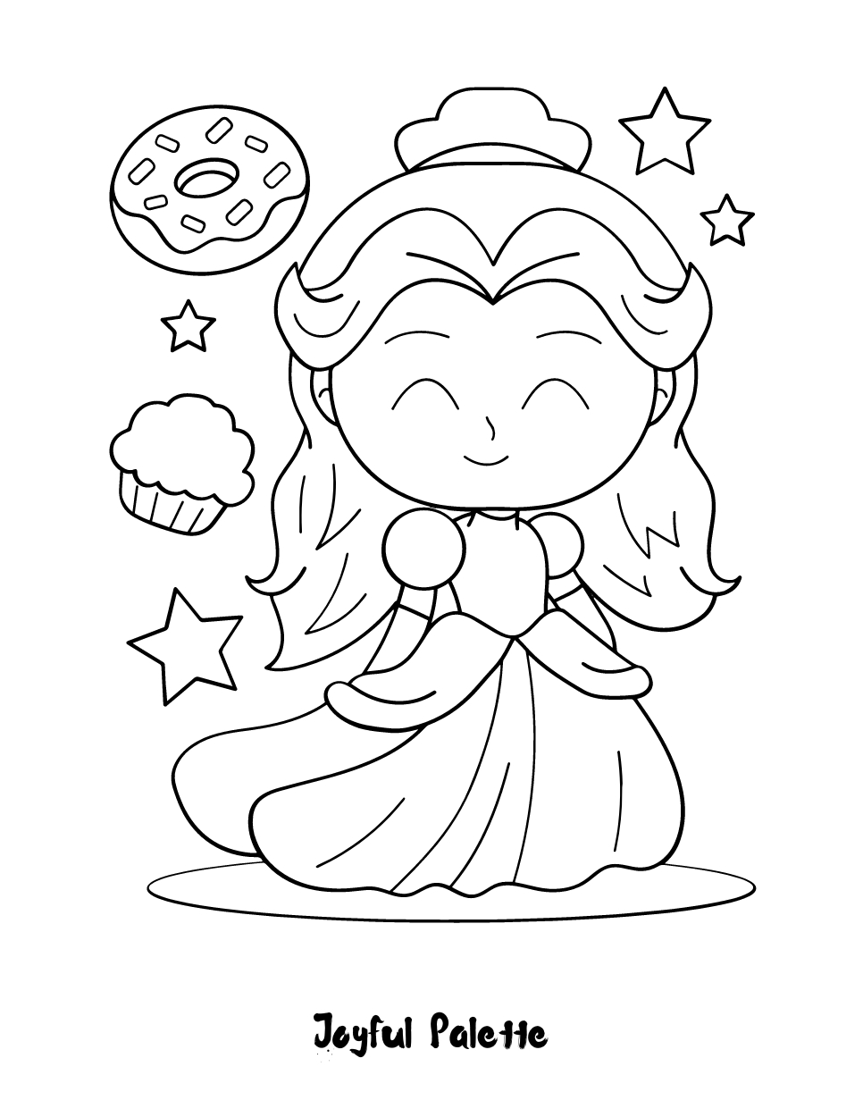 Cute Kawaii Coloring Page