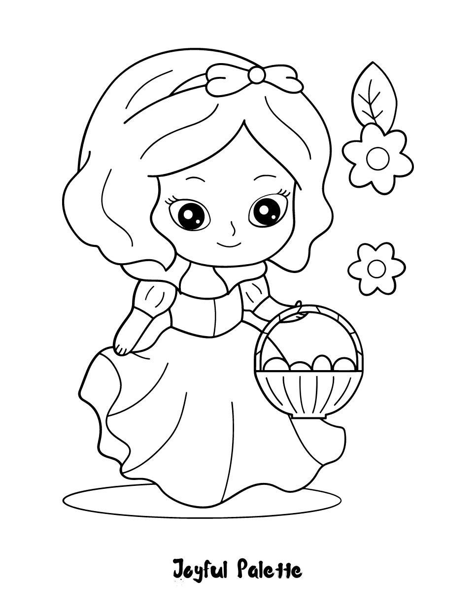 Simple Princess Coloring Page