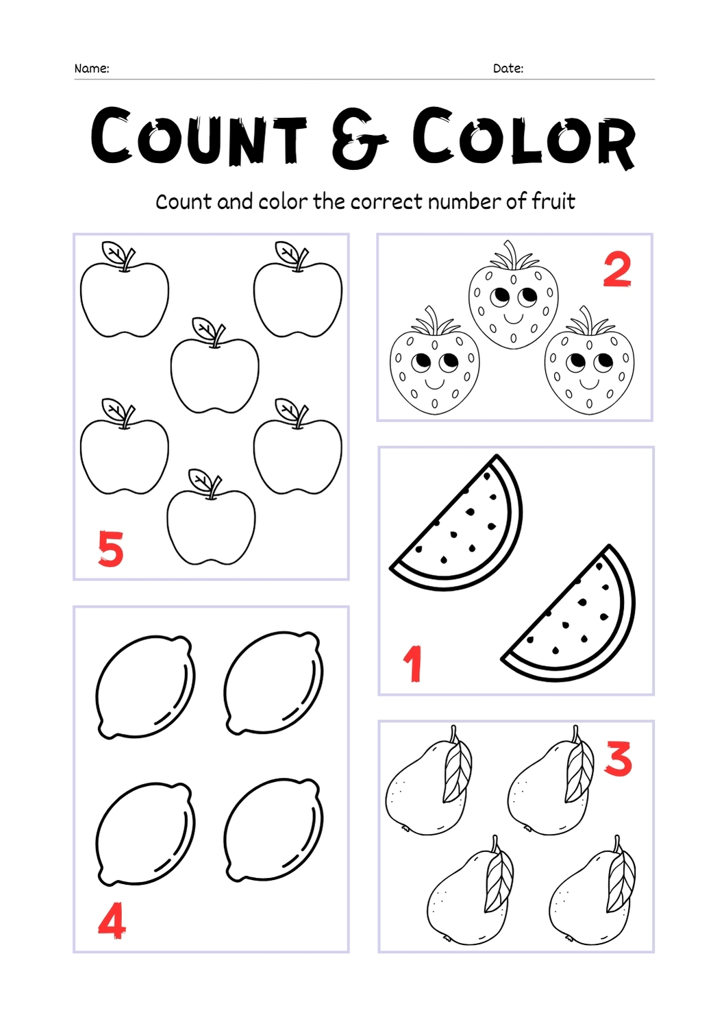 count and color 1-10