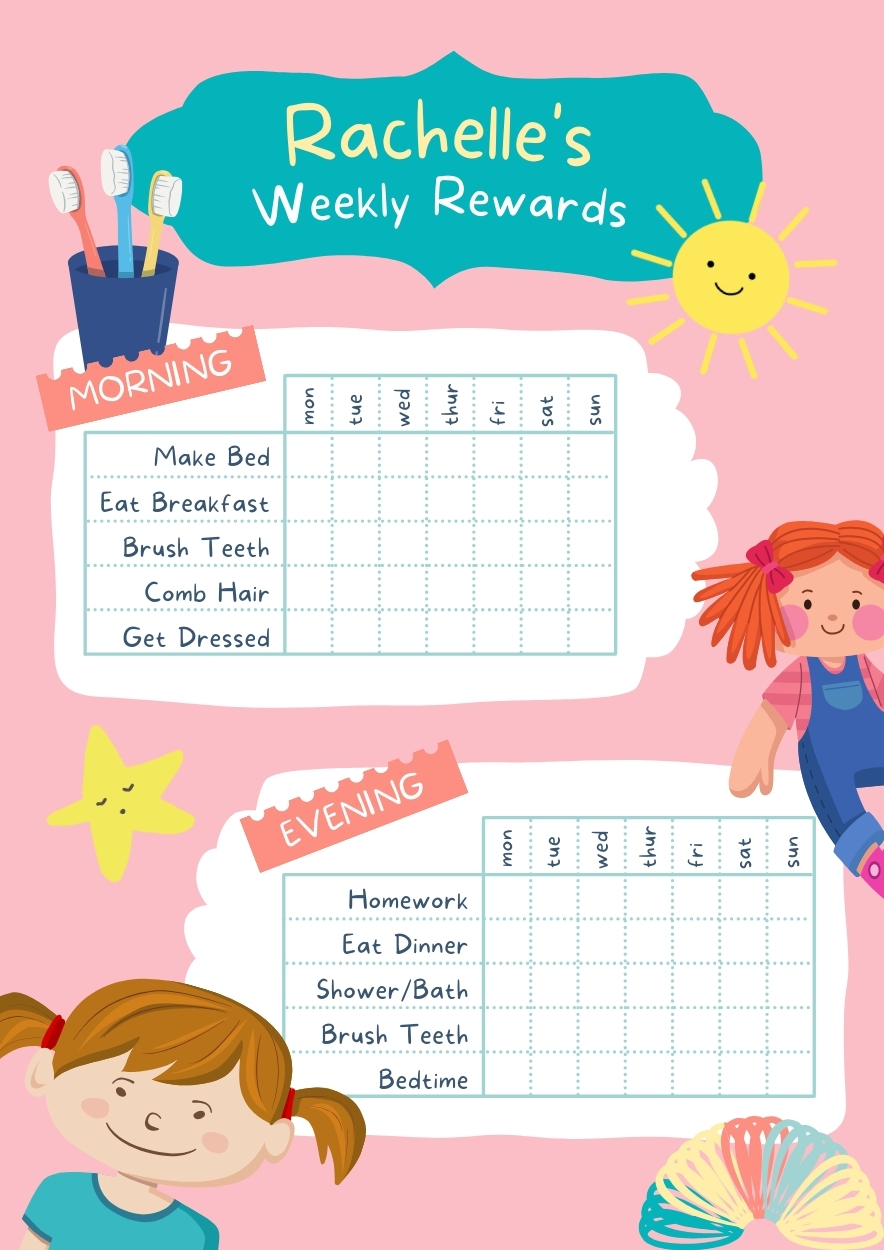 reward chart printable