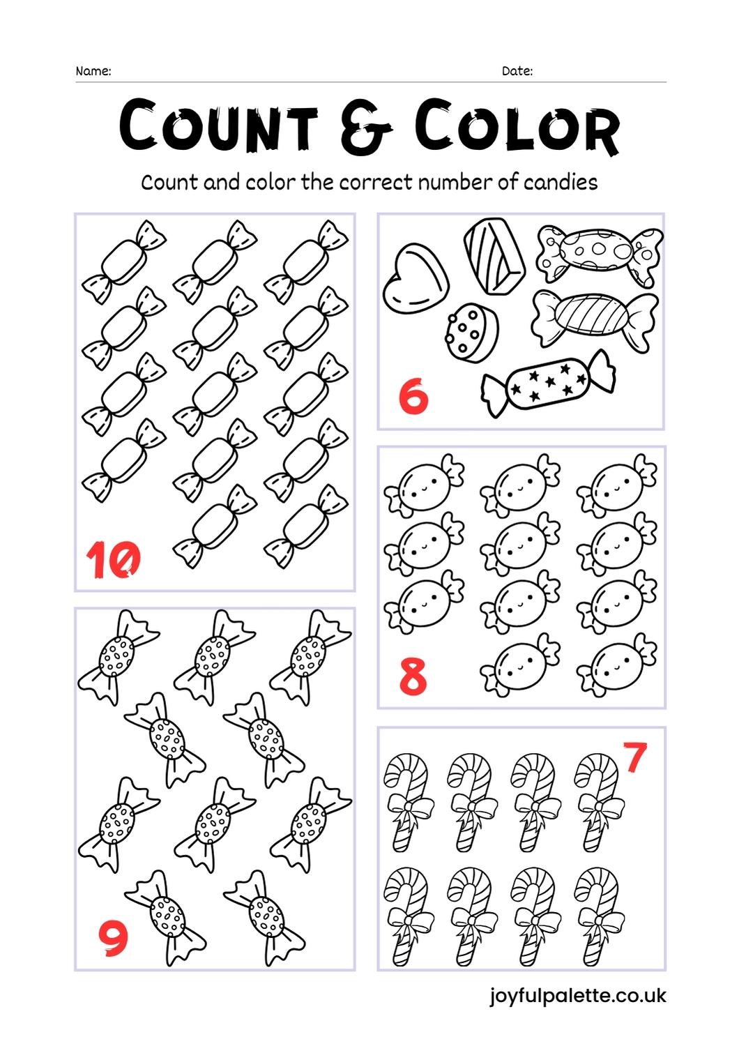 count and color 1-10