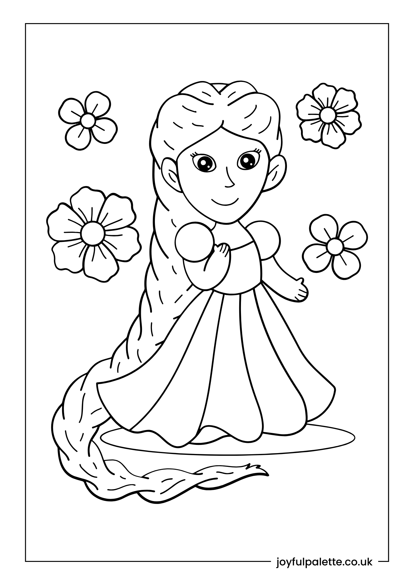 Rapunzel Disney Princess Coloring Page