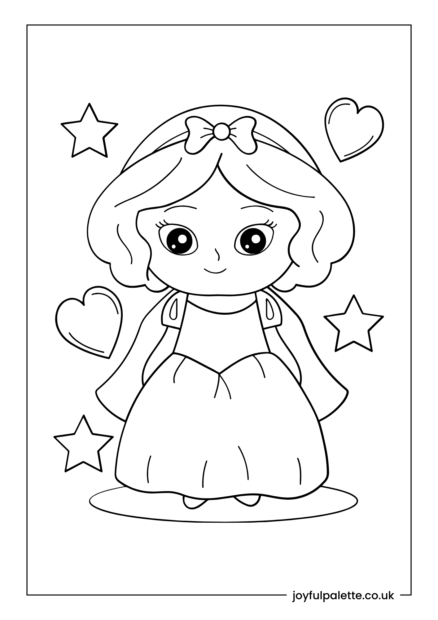 Super Easy Princess Coloring Page