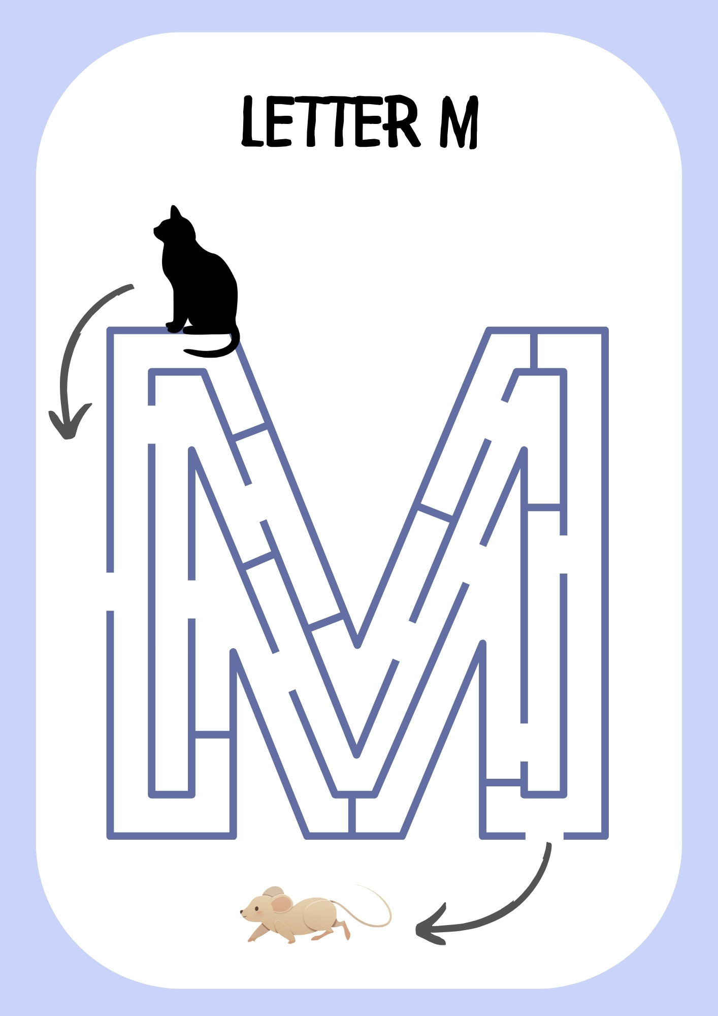 Letter M Maze