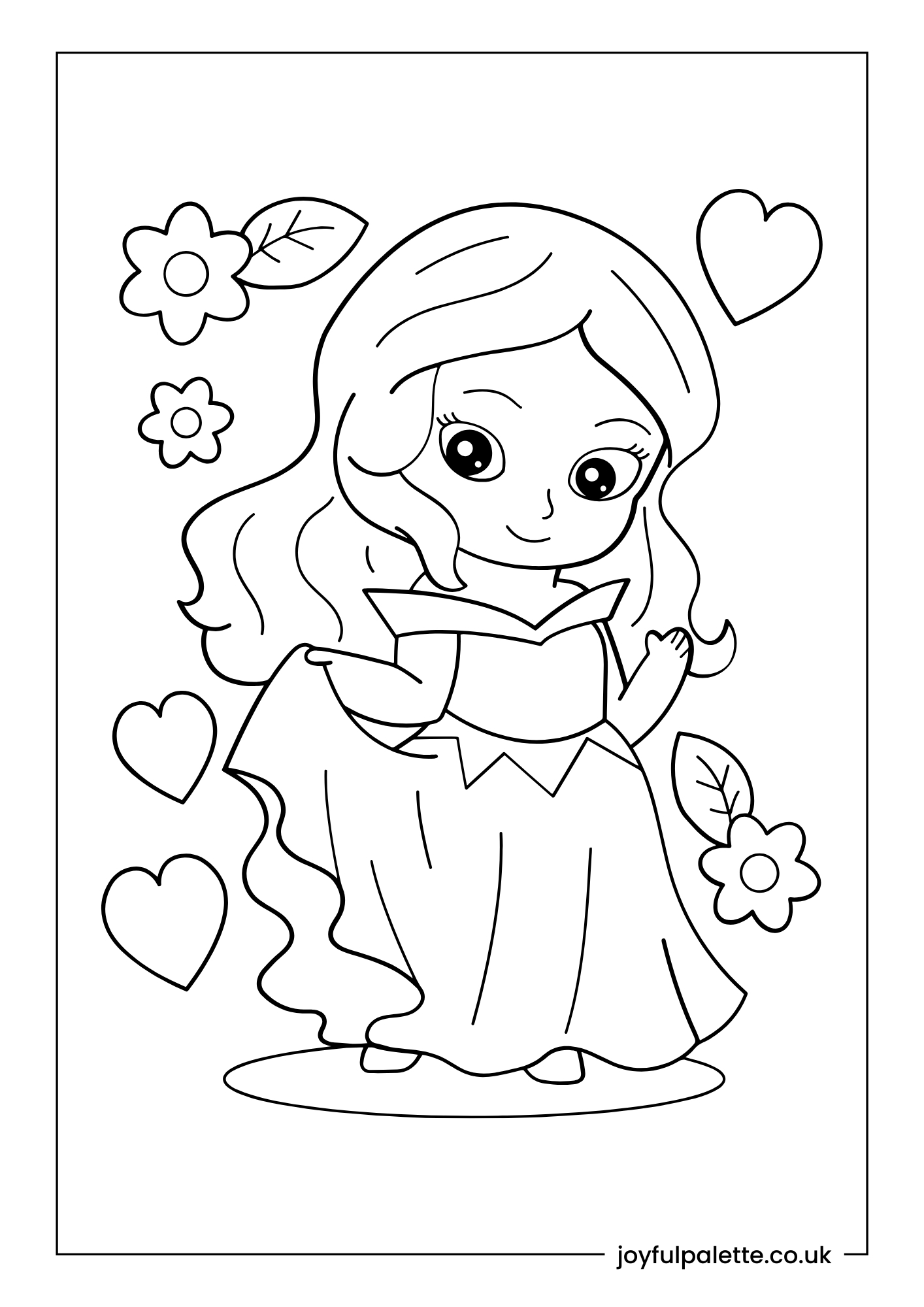 Easy Princess Coloring Page