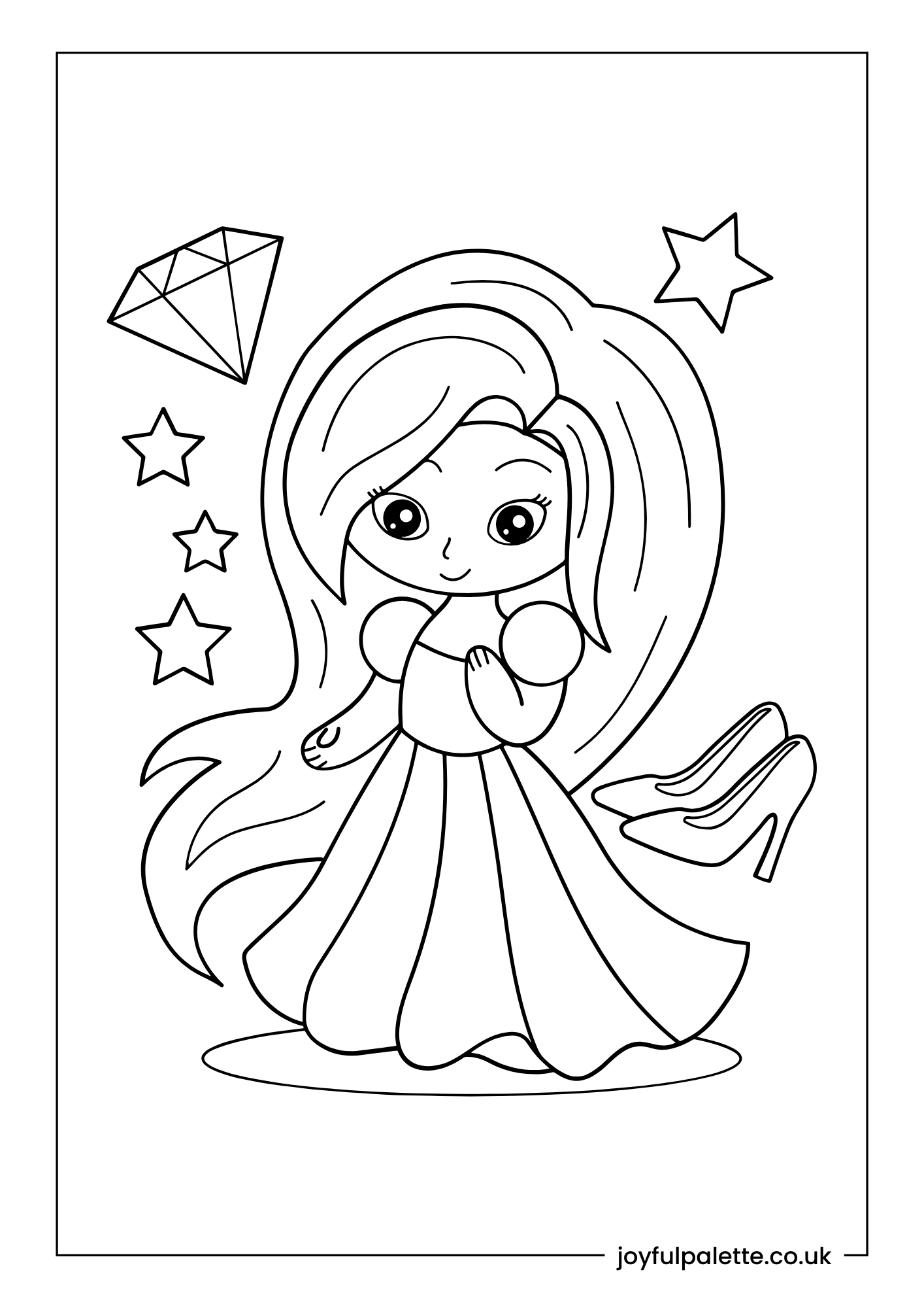 Easy Princess Coloring Page