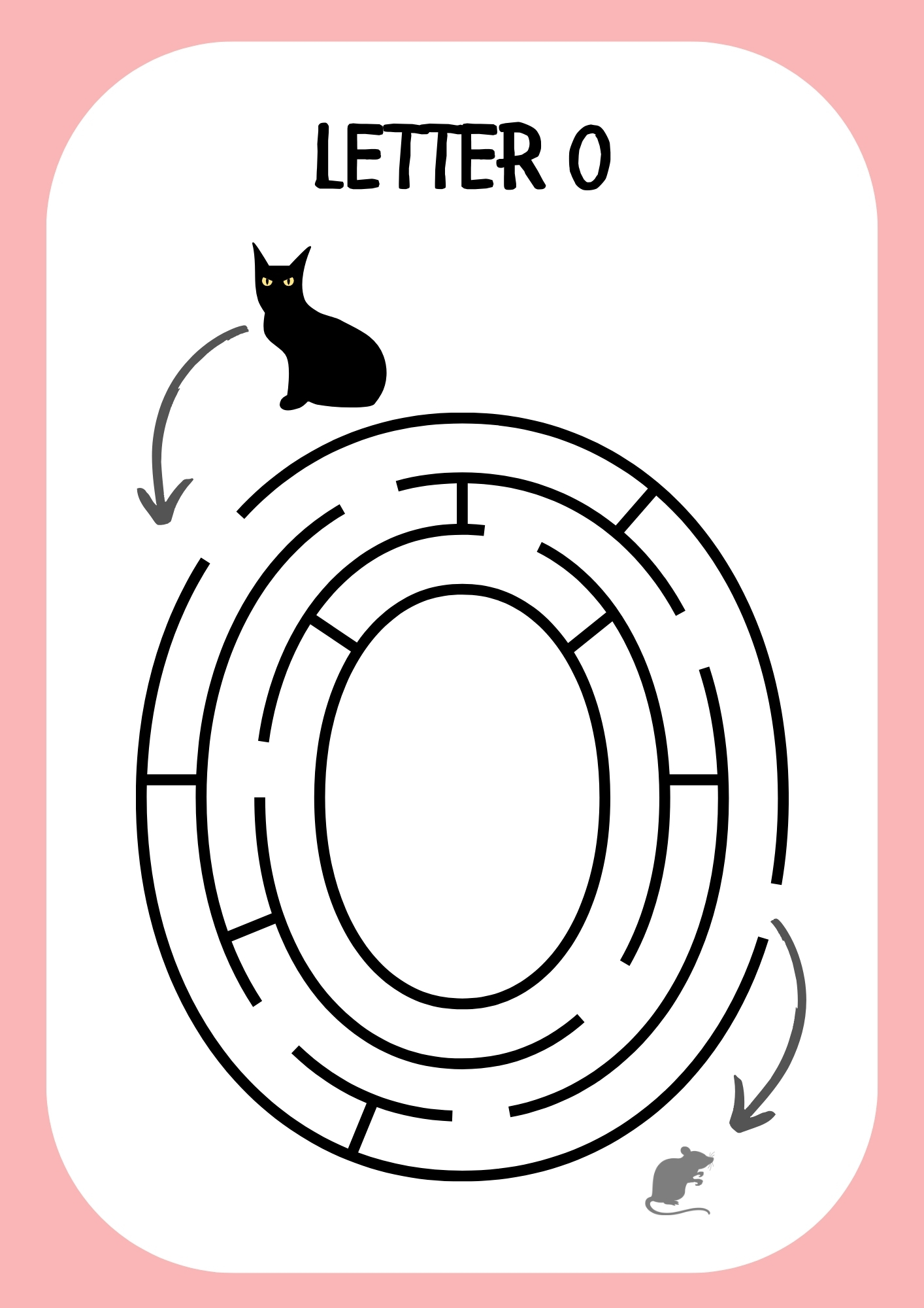 Letter O Maze PDF