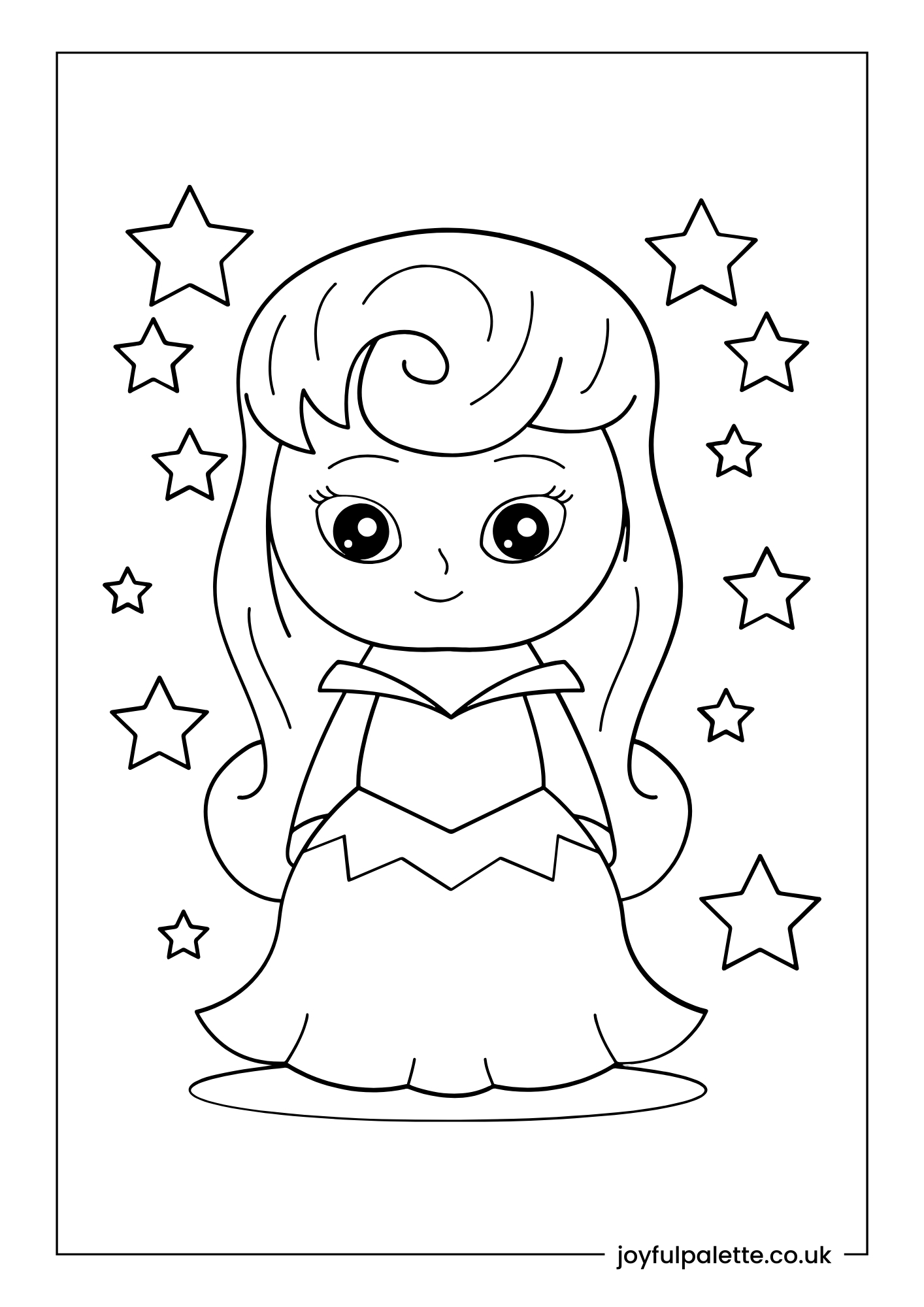 Super Easy Princess Coloring Page