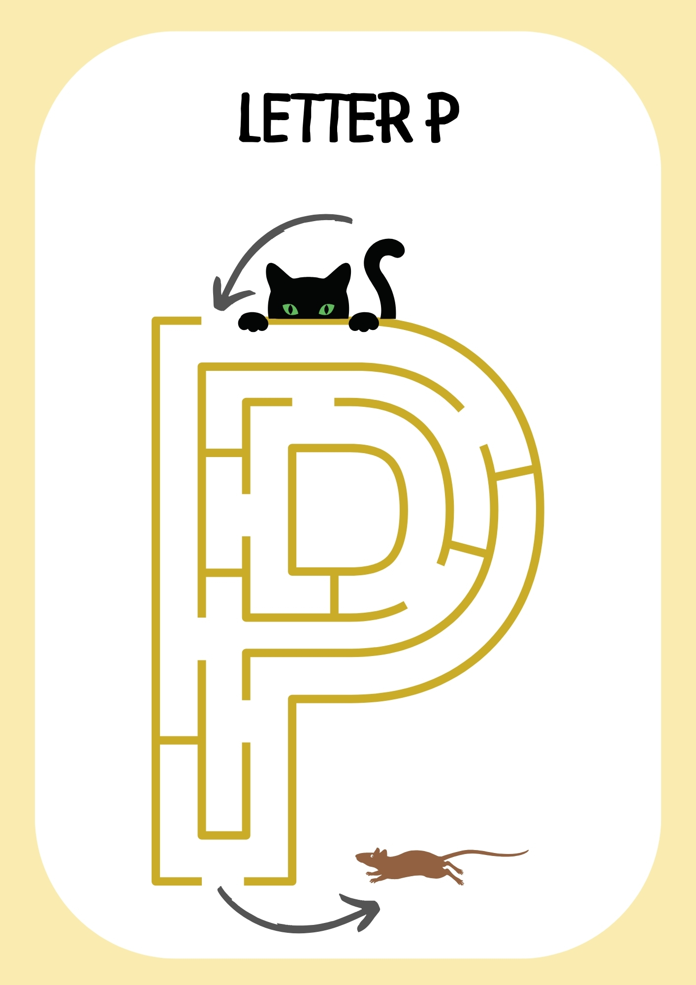 Letter P Maze