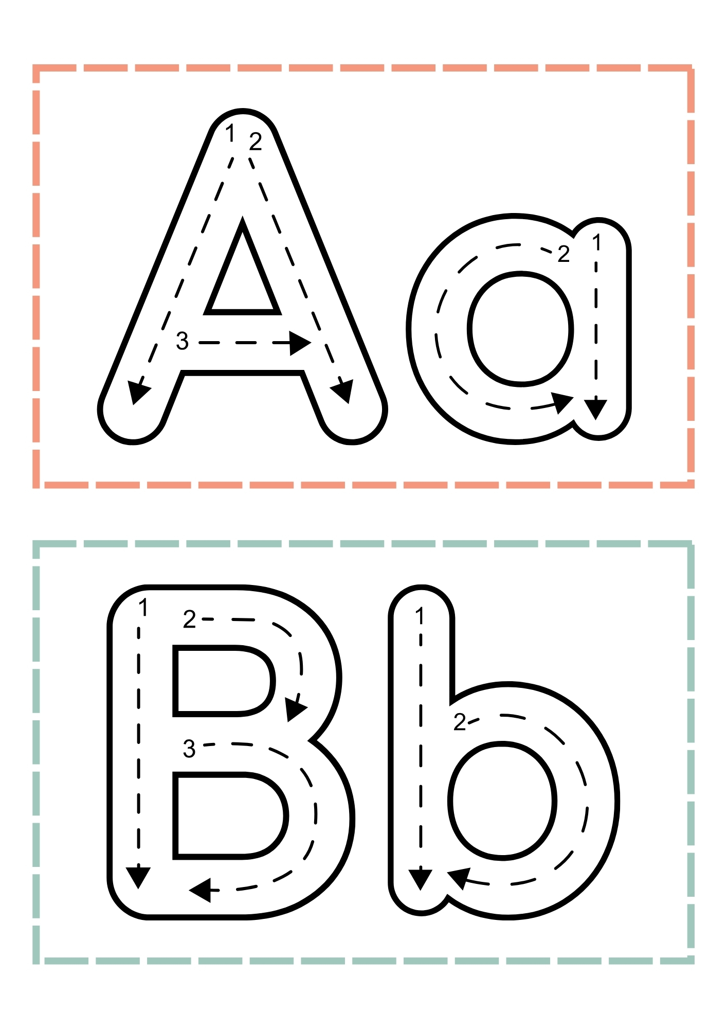 Letter A and B Printable PDF