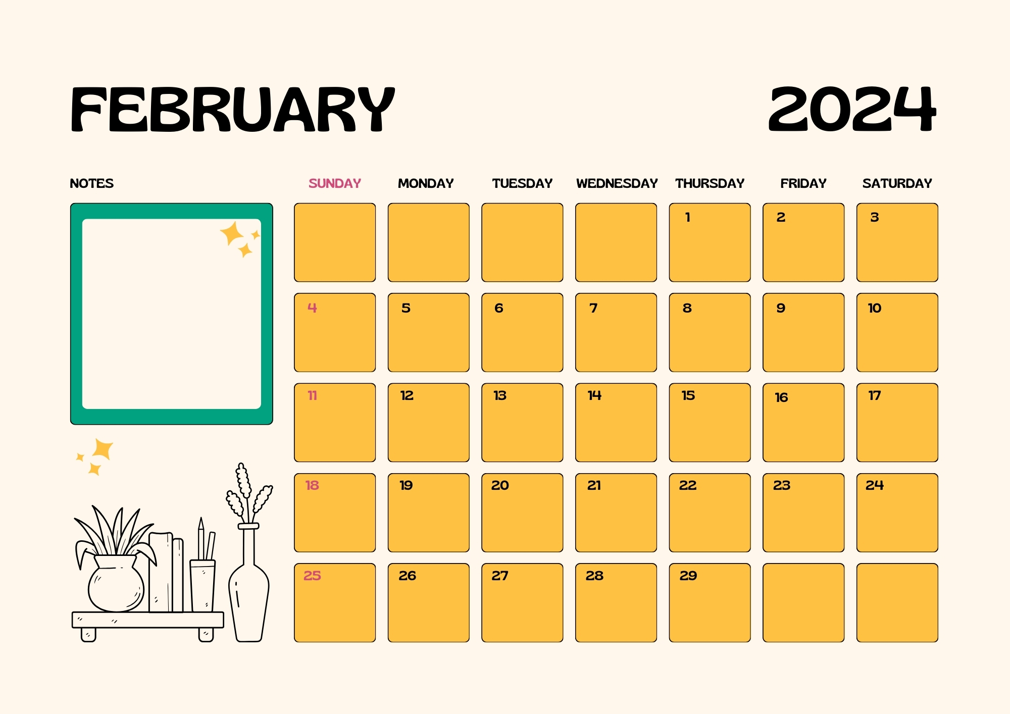 February Calendar Joyful Palette February Calendar Joyful Palette