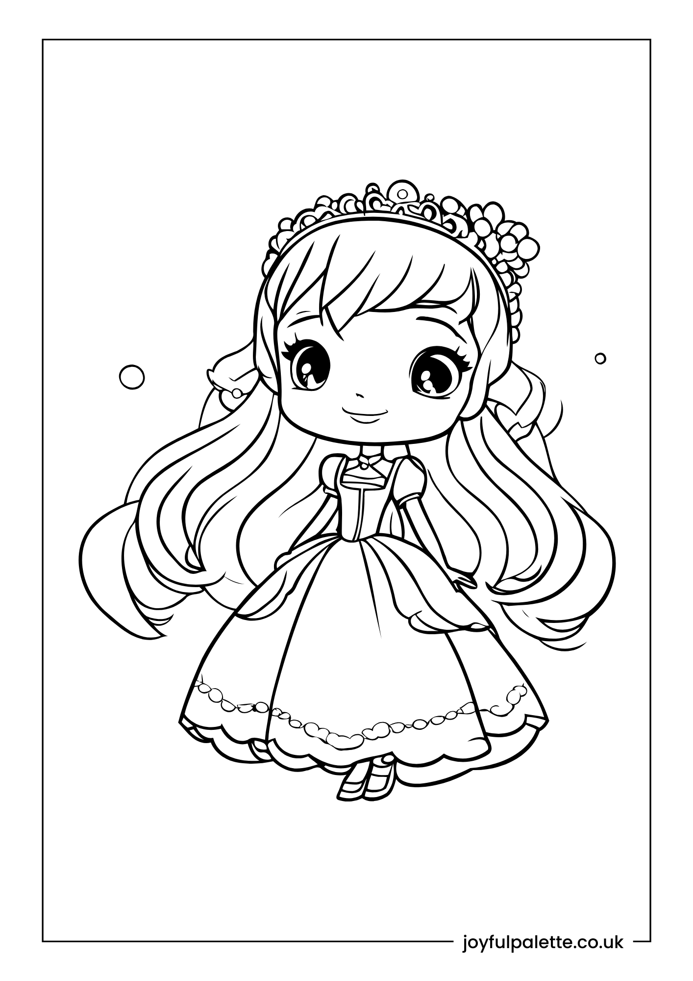 A Princess Coloring Page