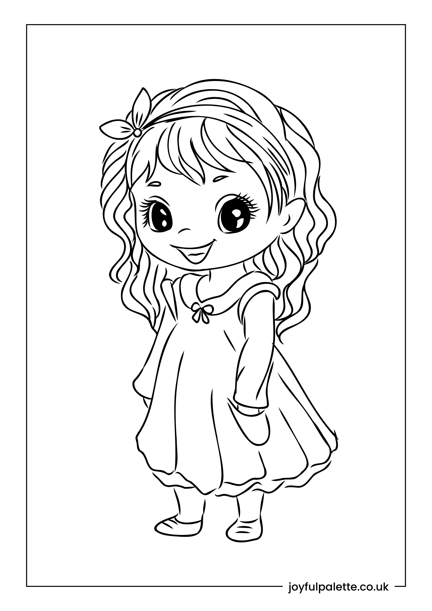 A Princess Coloring Page