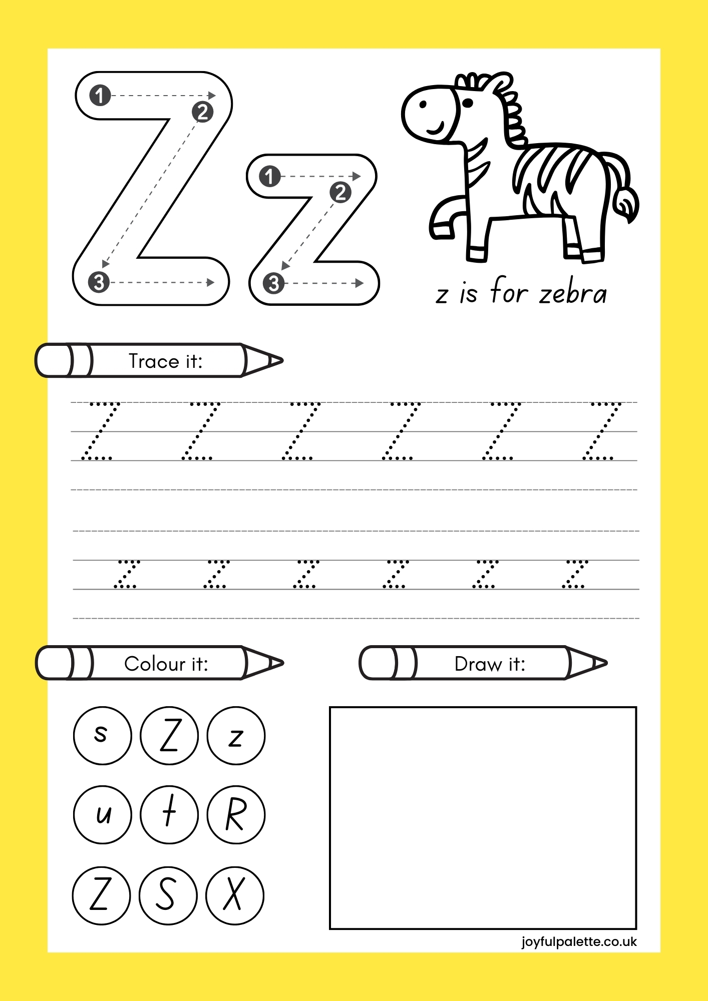 Practice Letter Z