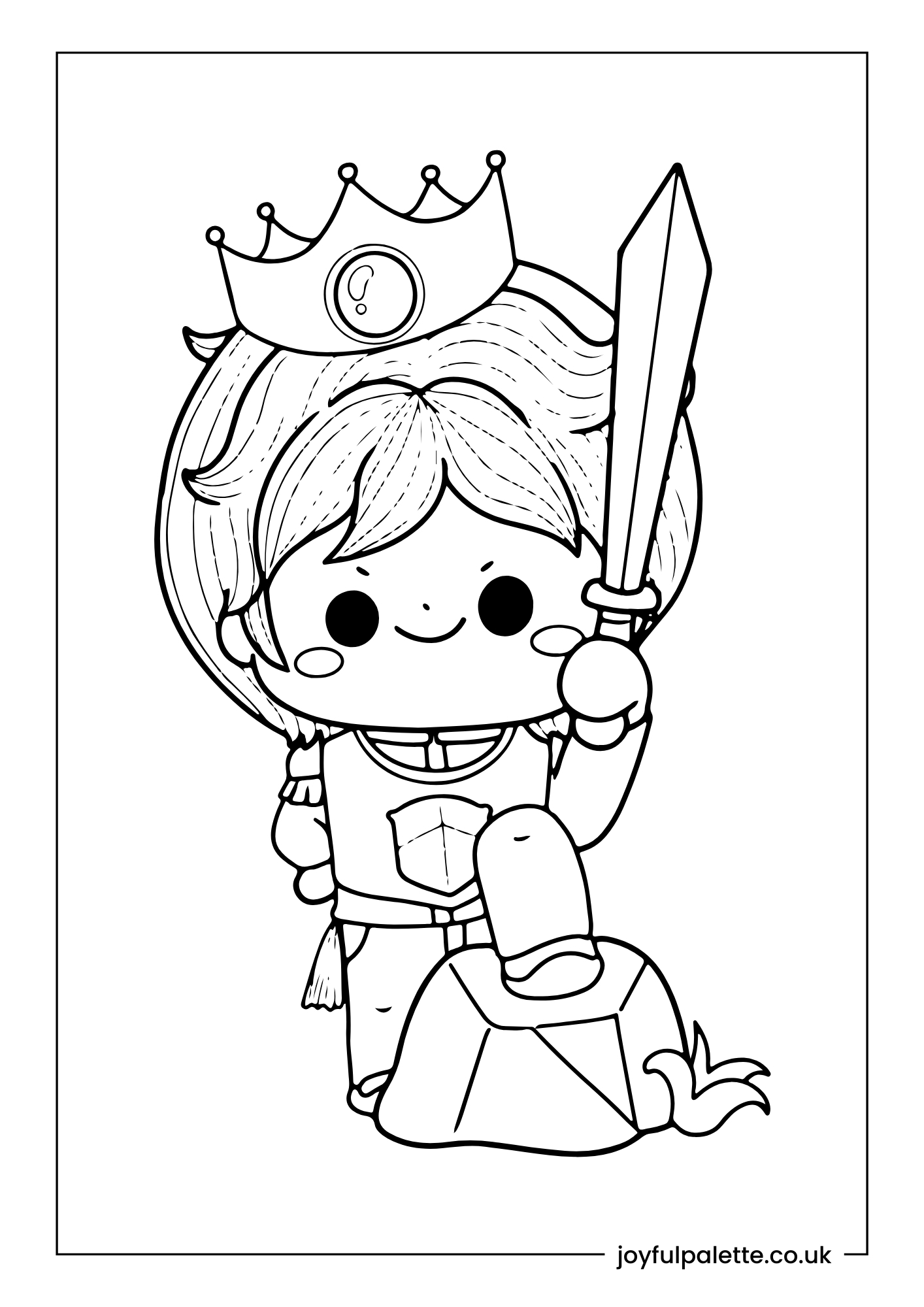 Easy Prince Coloring Page