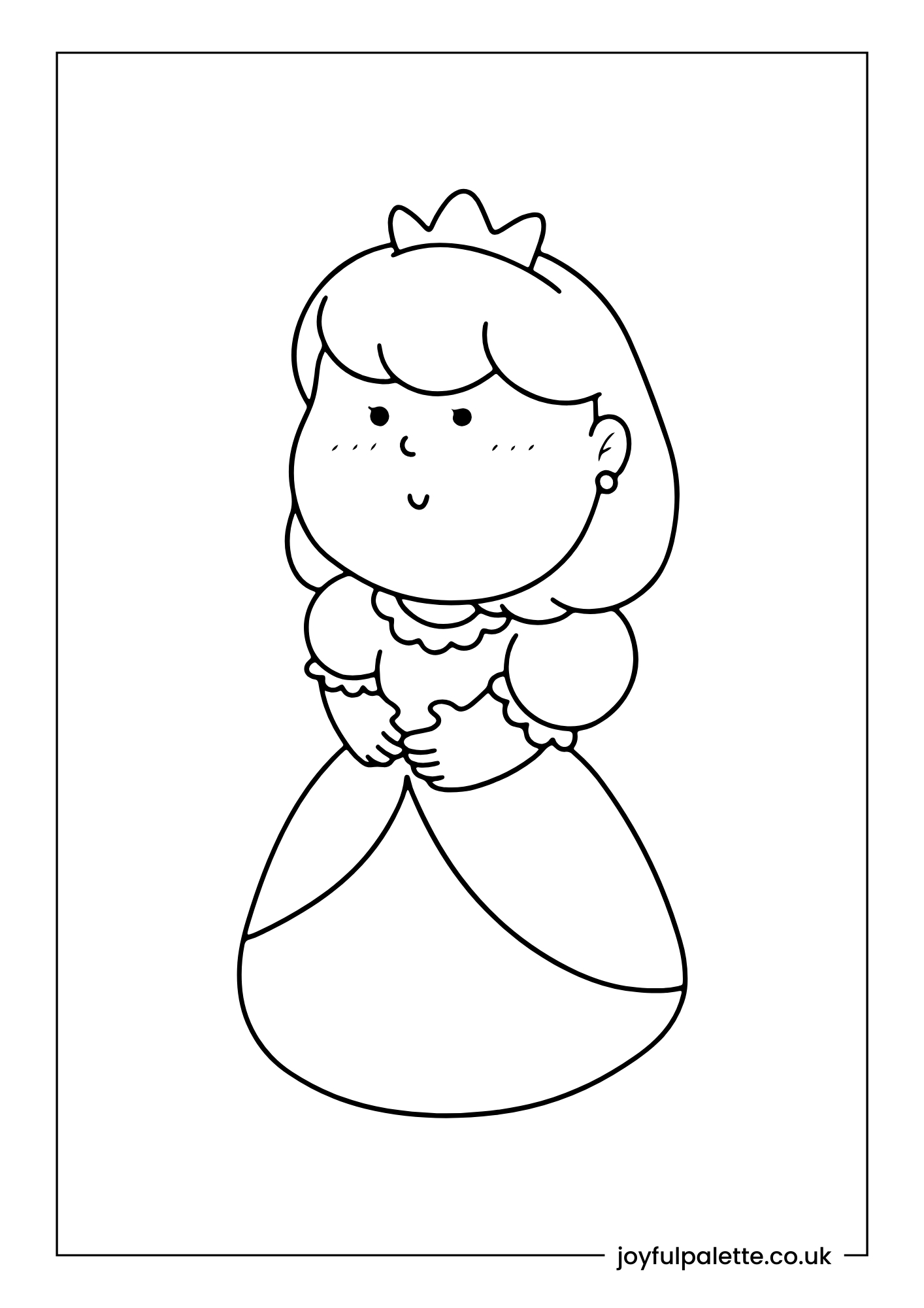 Super Easy Princess Coloring Page