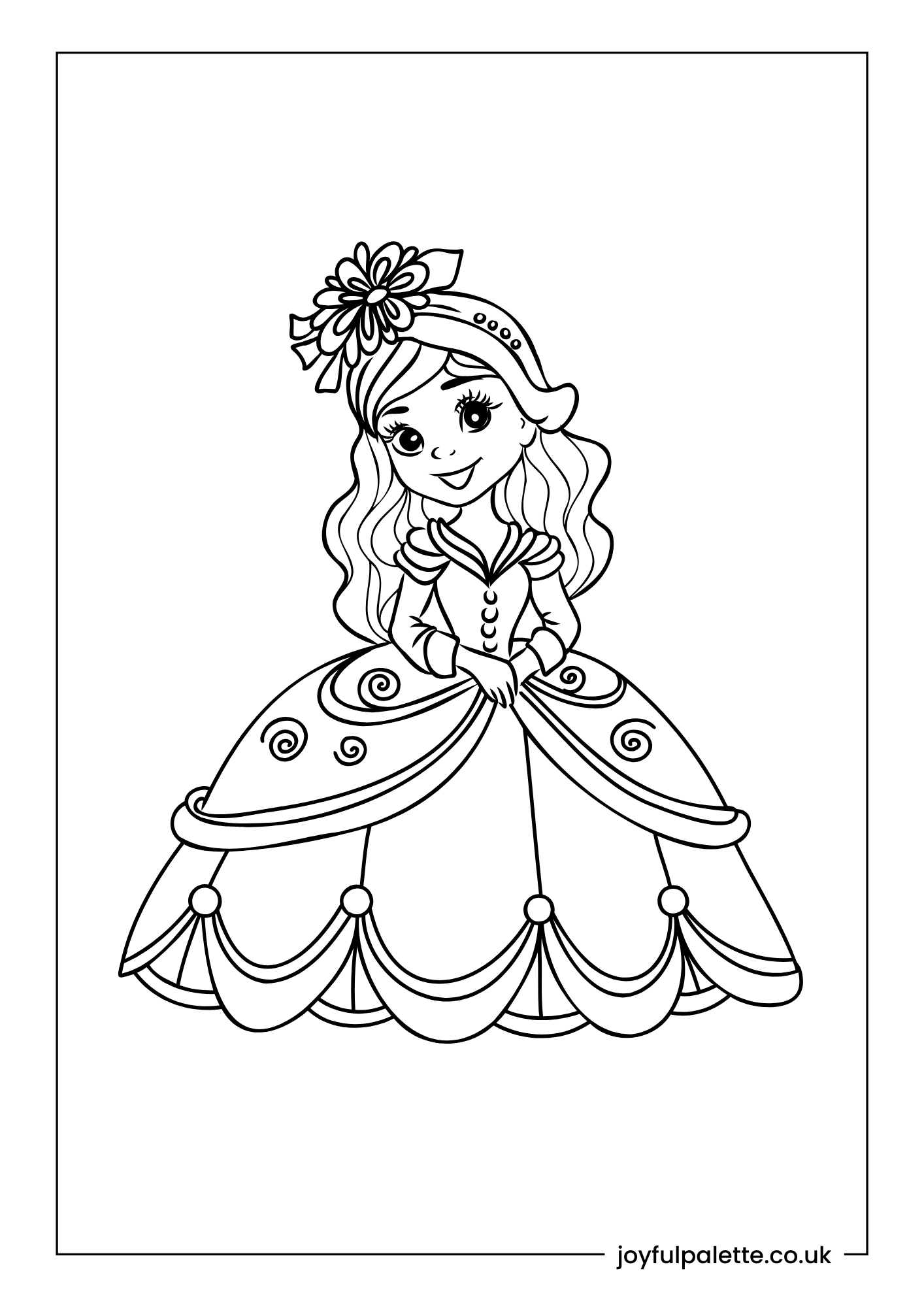 Beautiful Princess Coloring Page