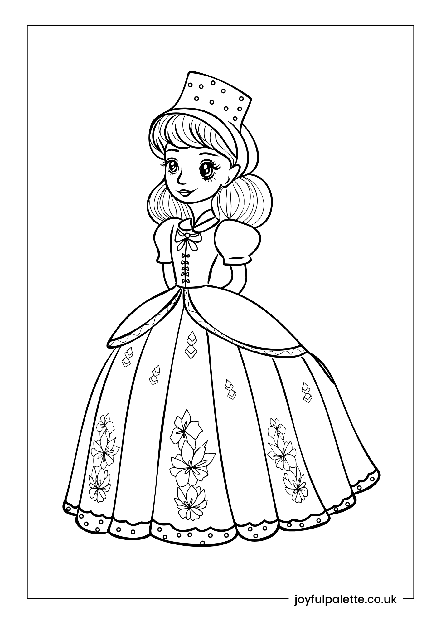 Beautiful Princess Coloring Page