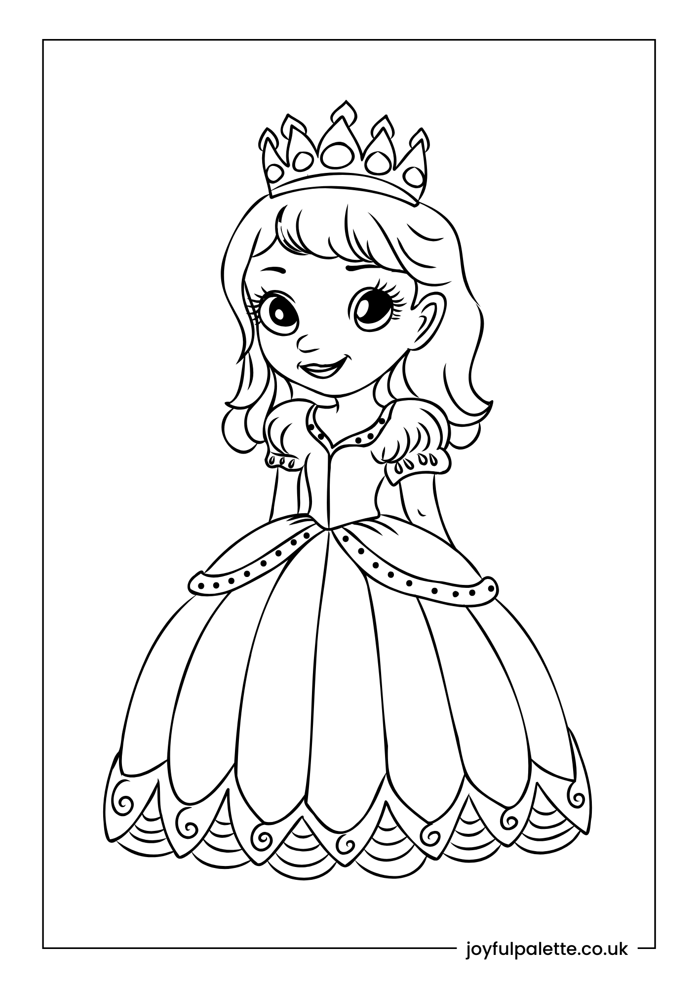 Beautiful Princess Coloring Page