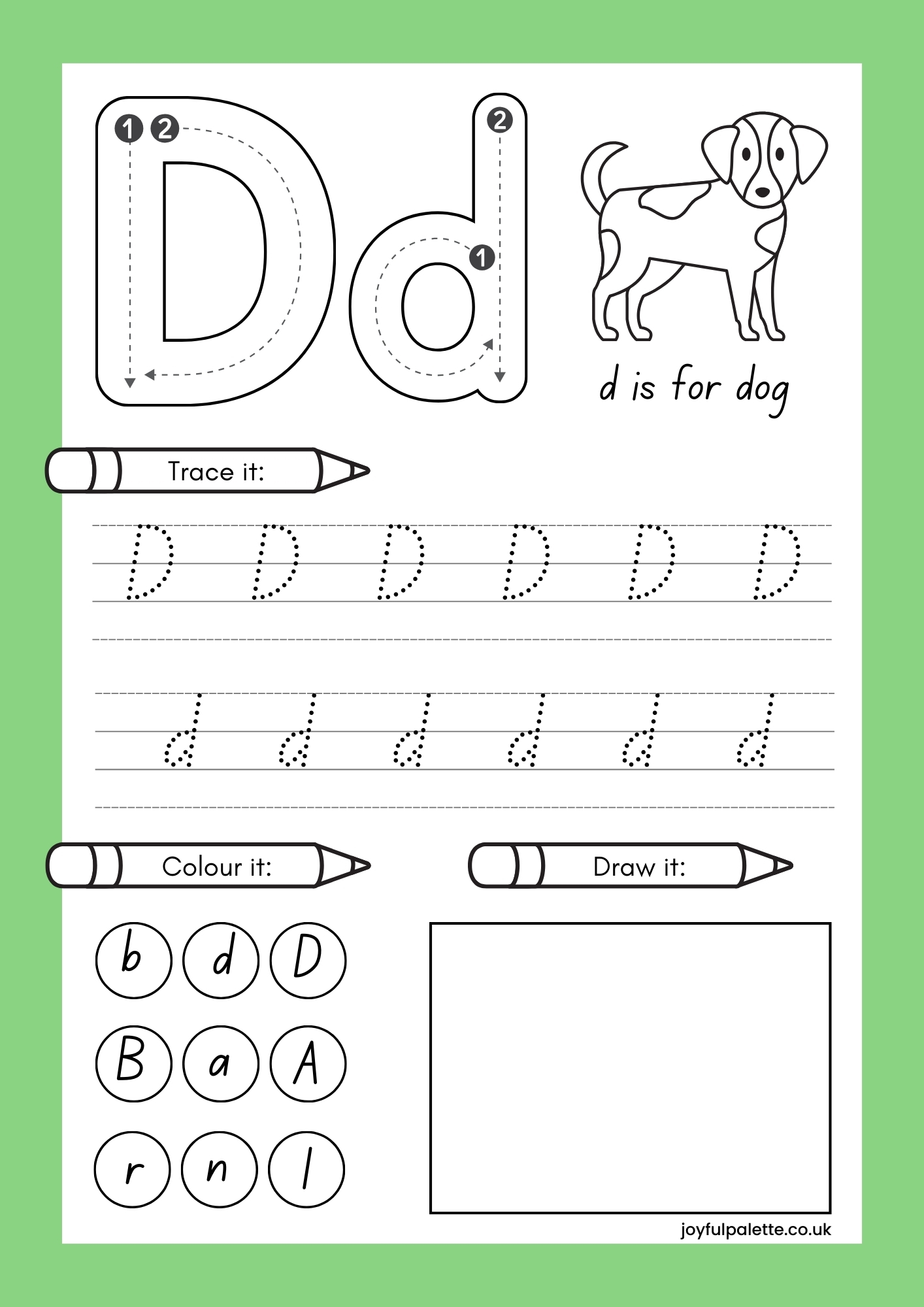 Practice Tracing Letter D