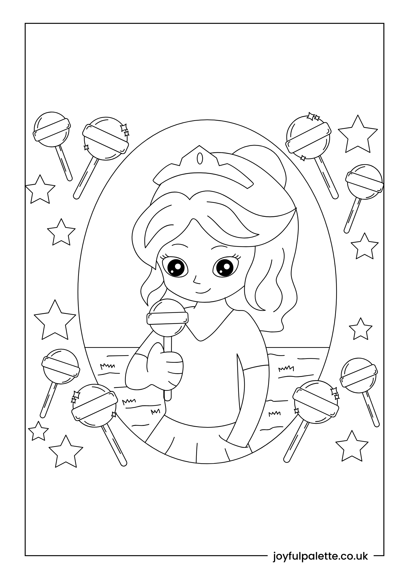 Beautiful Princess Coloring Page