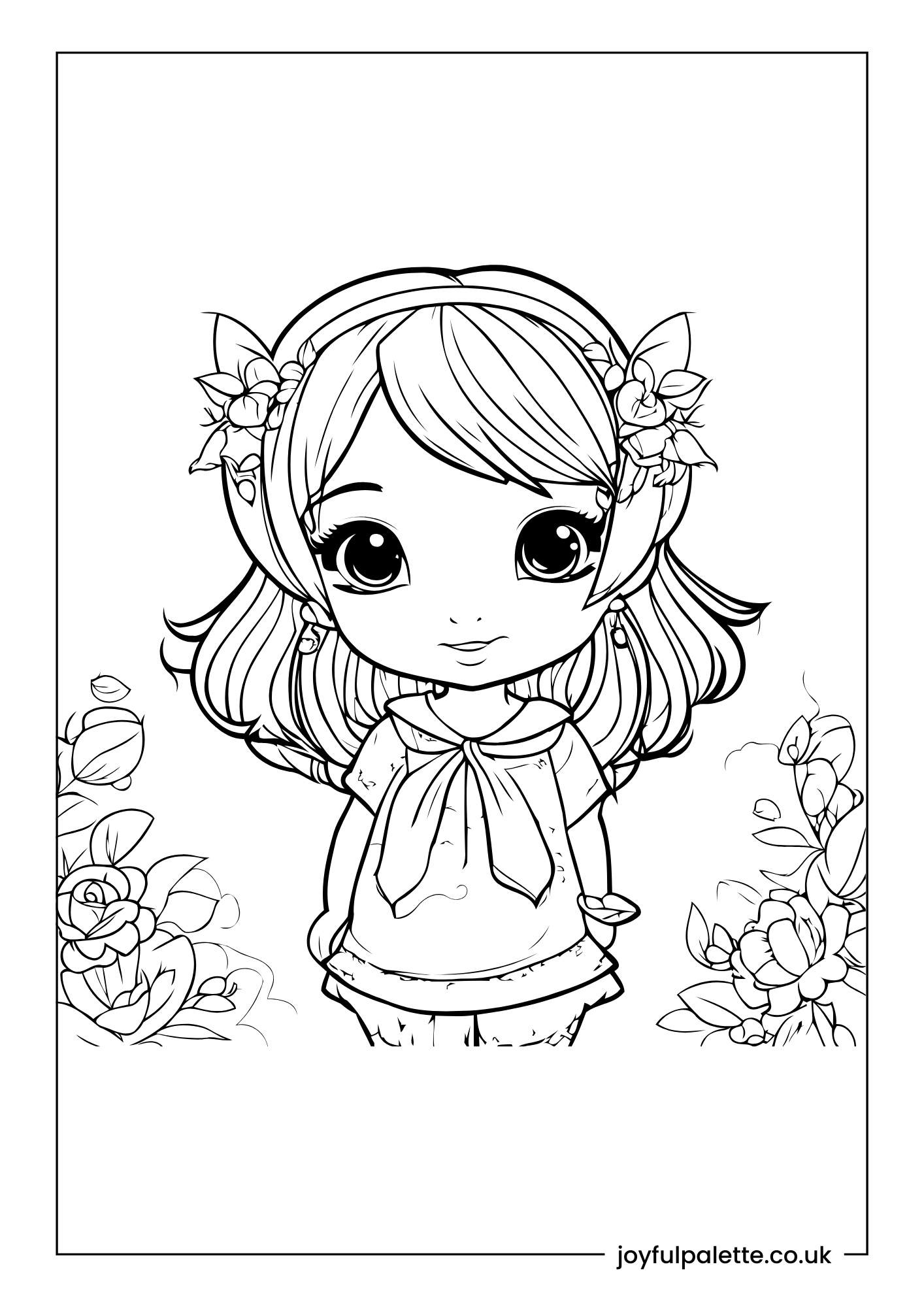 Cute Princess Coloring Page