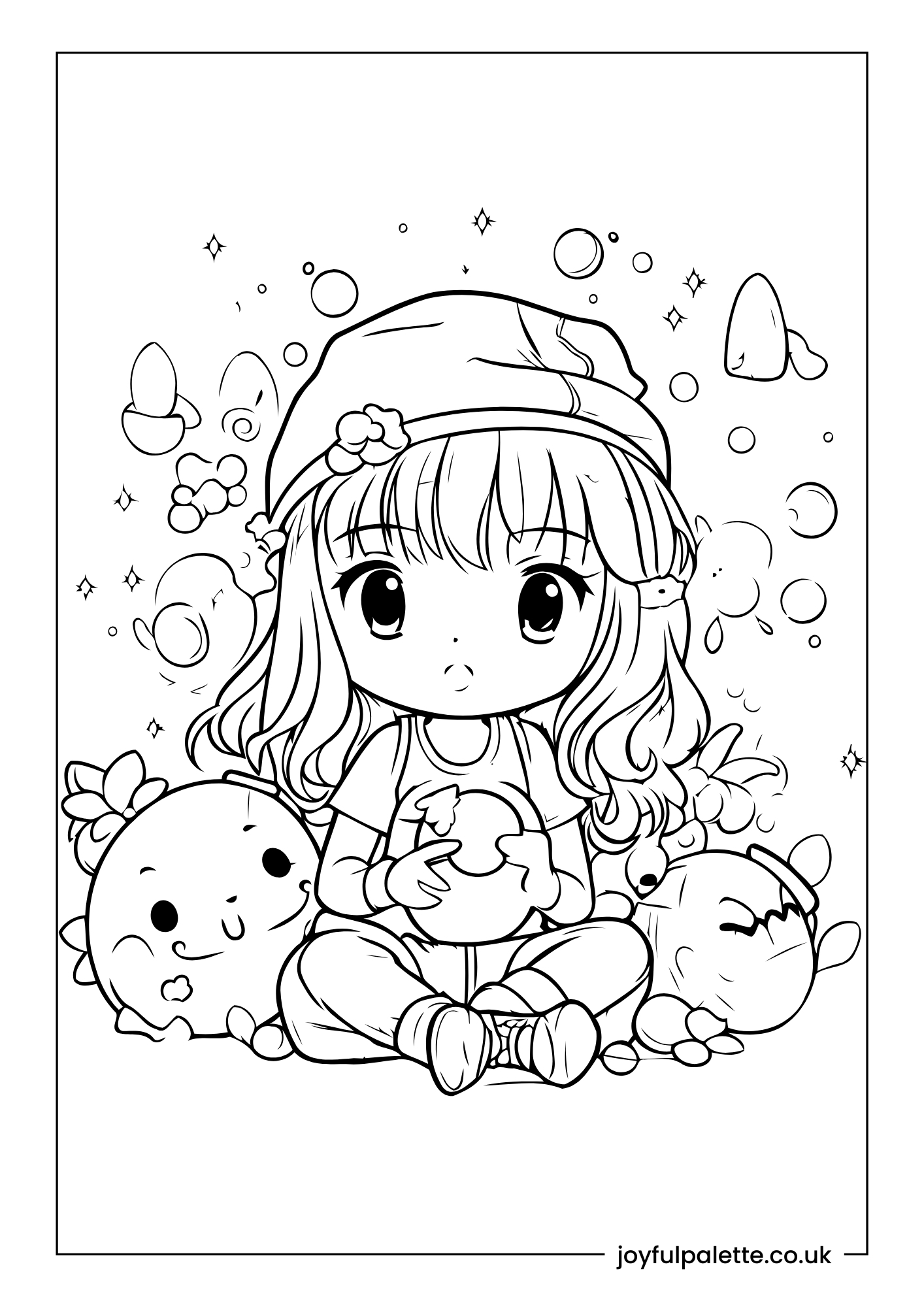 Cute Princess Coloring Page