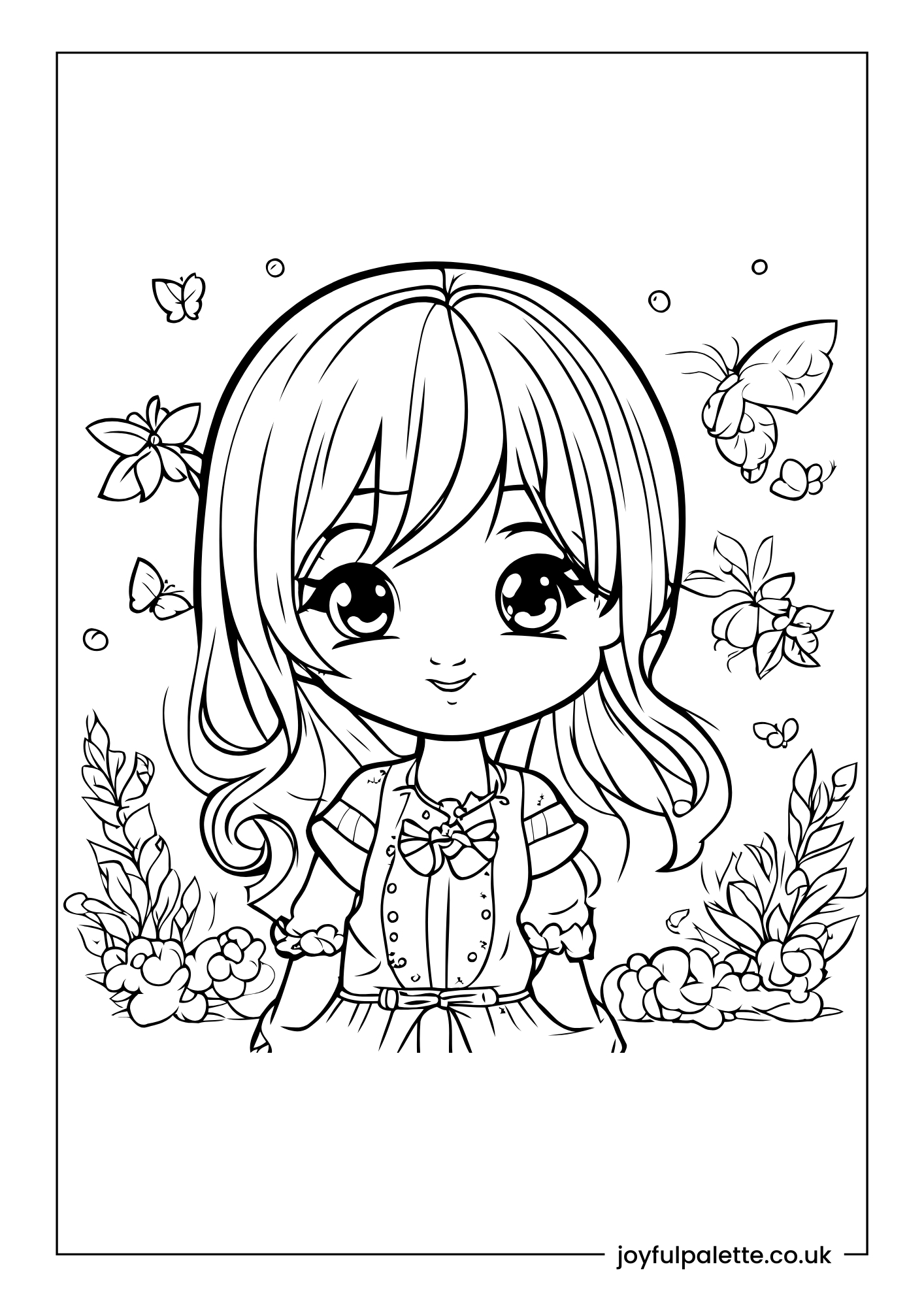 Cute Princess Coloring Page