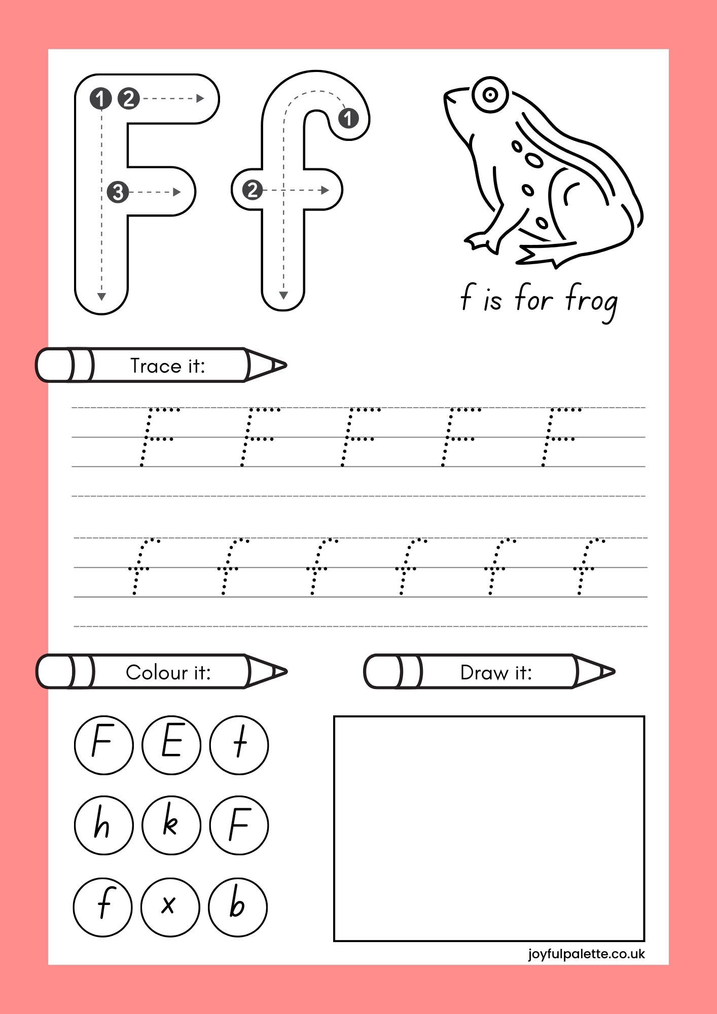 Practice Tracing Letter F