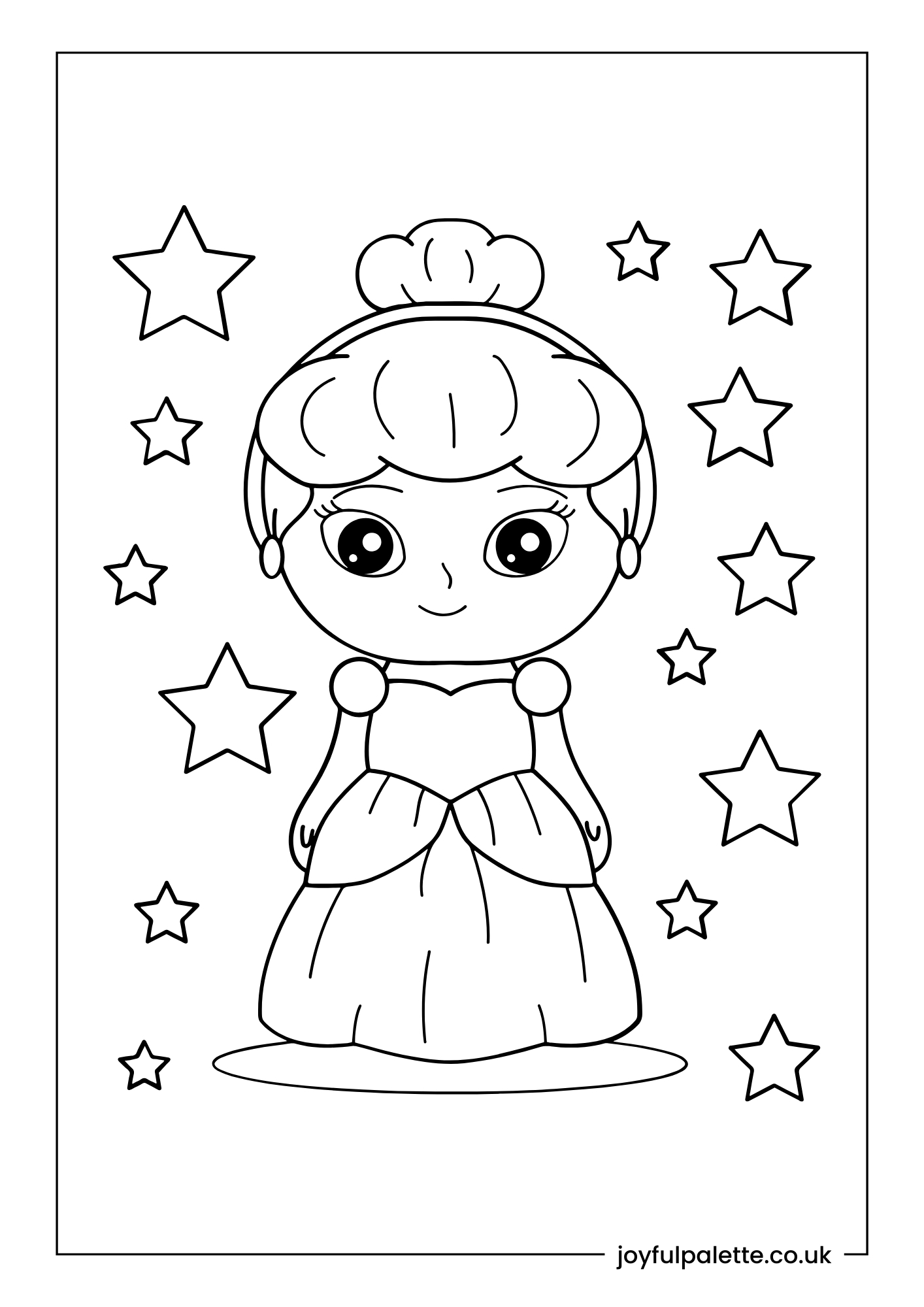 Easy Princess Coloring Page