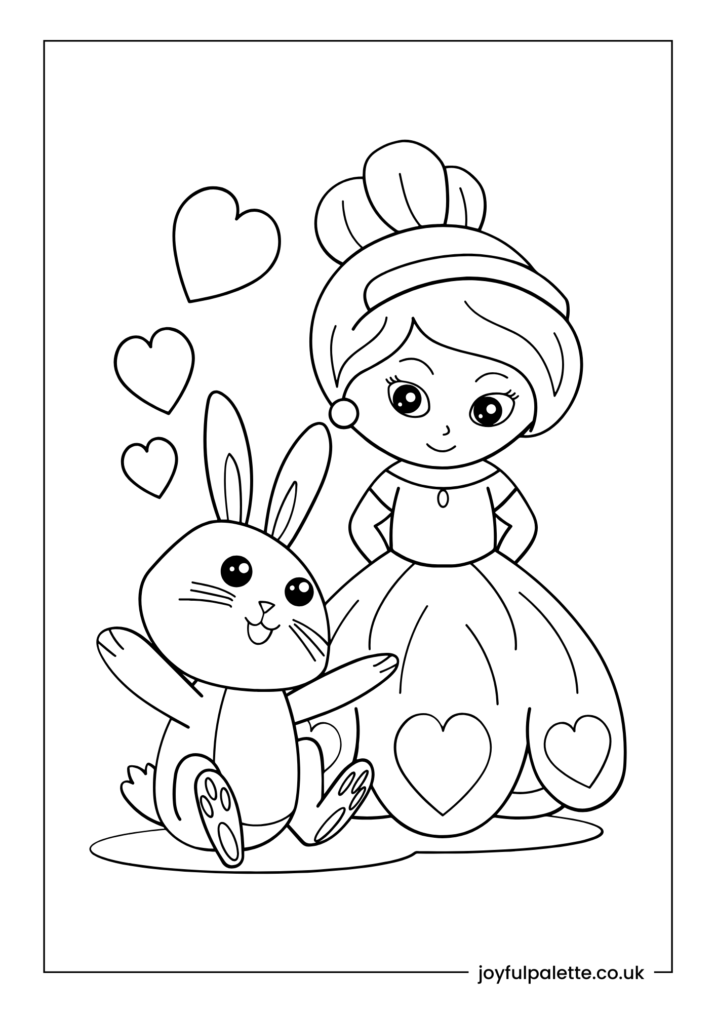 Easy Princess Coloring Page