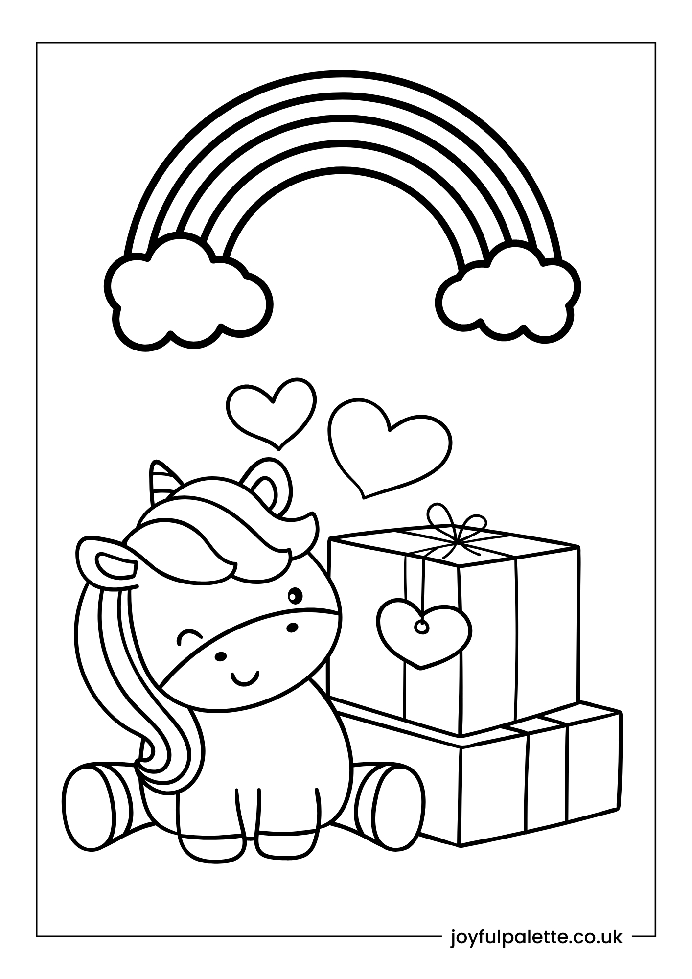 Super Pretty Unicorn Coloring Page