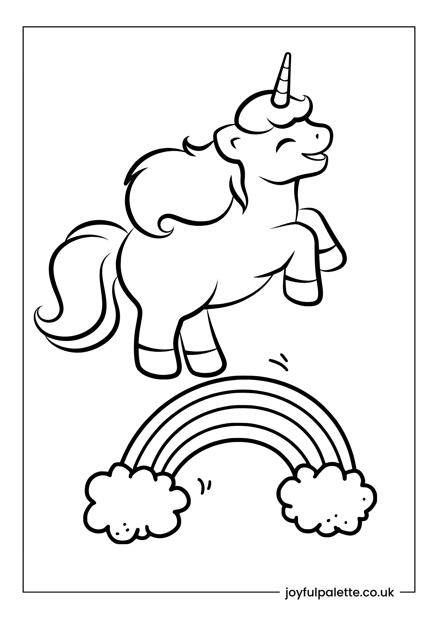 Super Pretty Unicorn Coloring Page