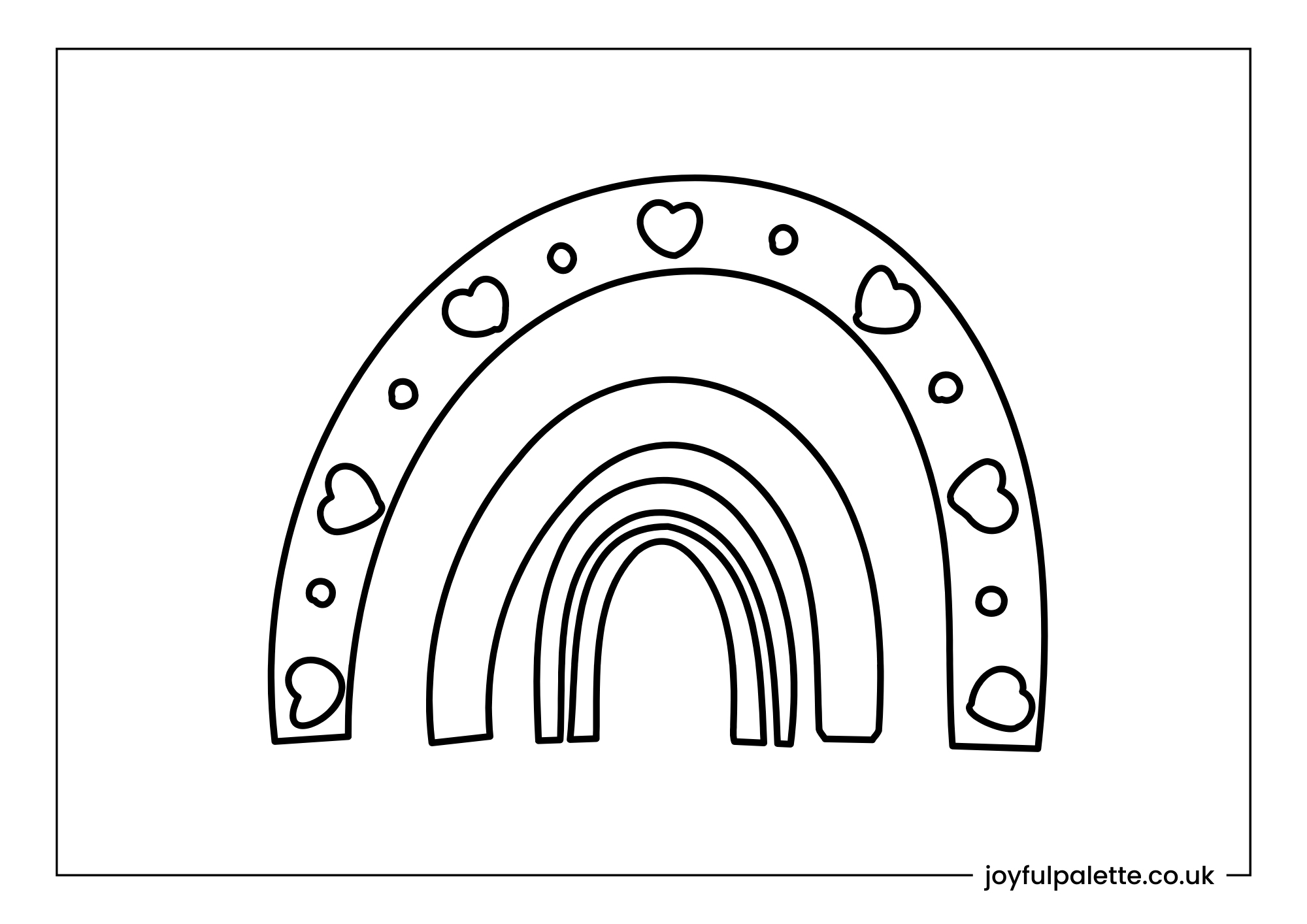 Simple Rainbow Coloring Page 