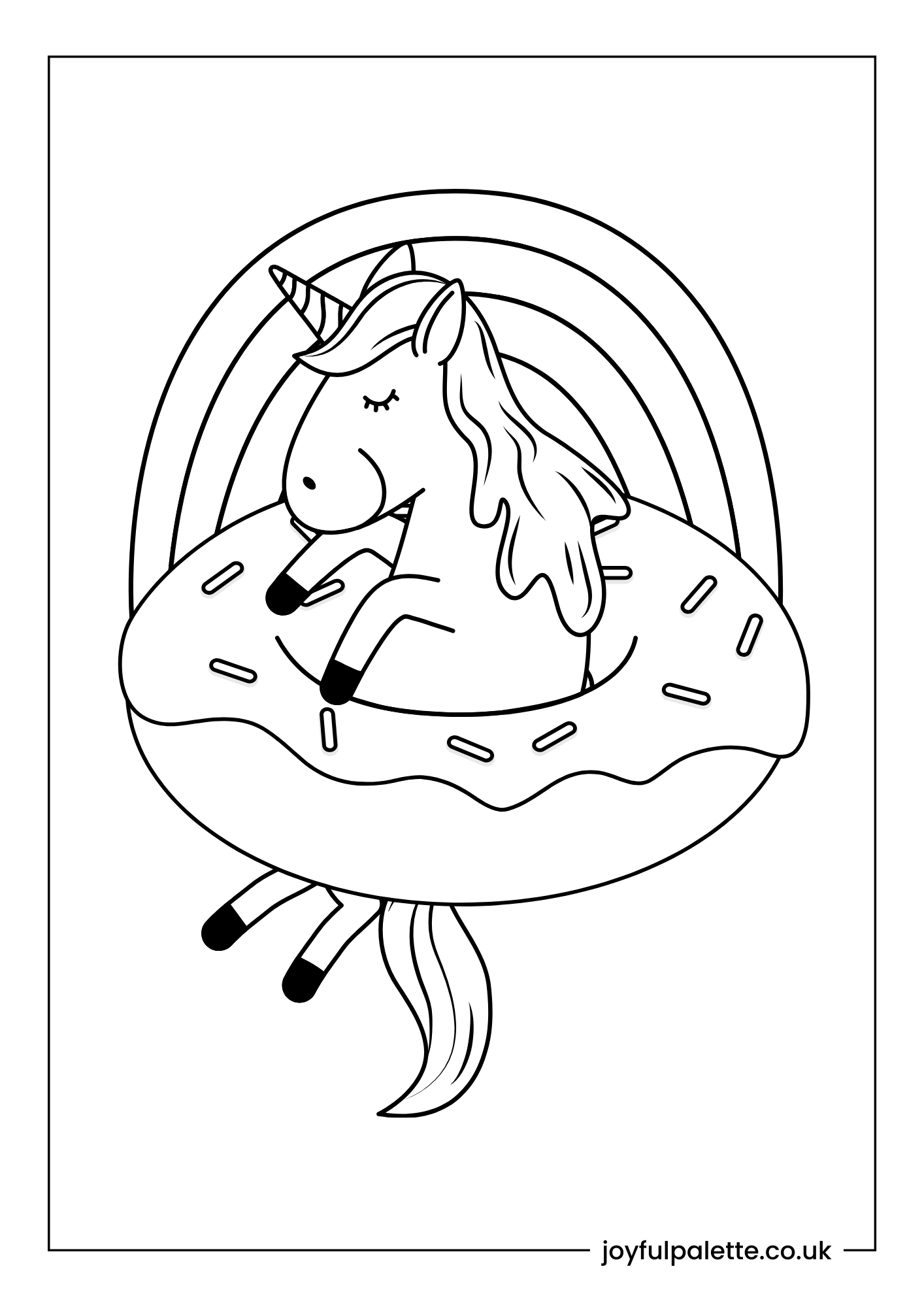 cute easy unicorn coloring pages