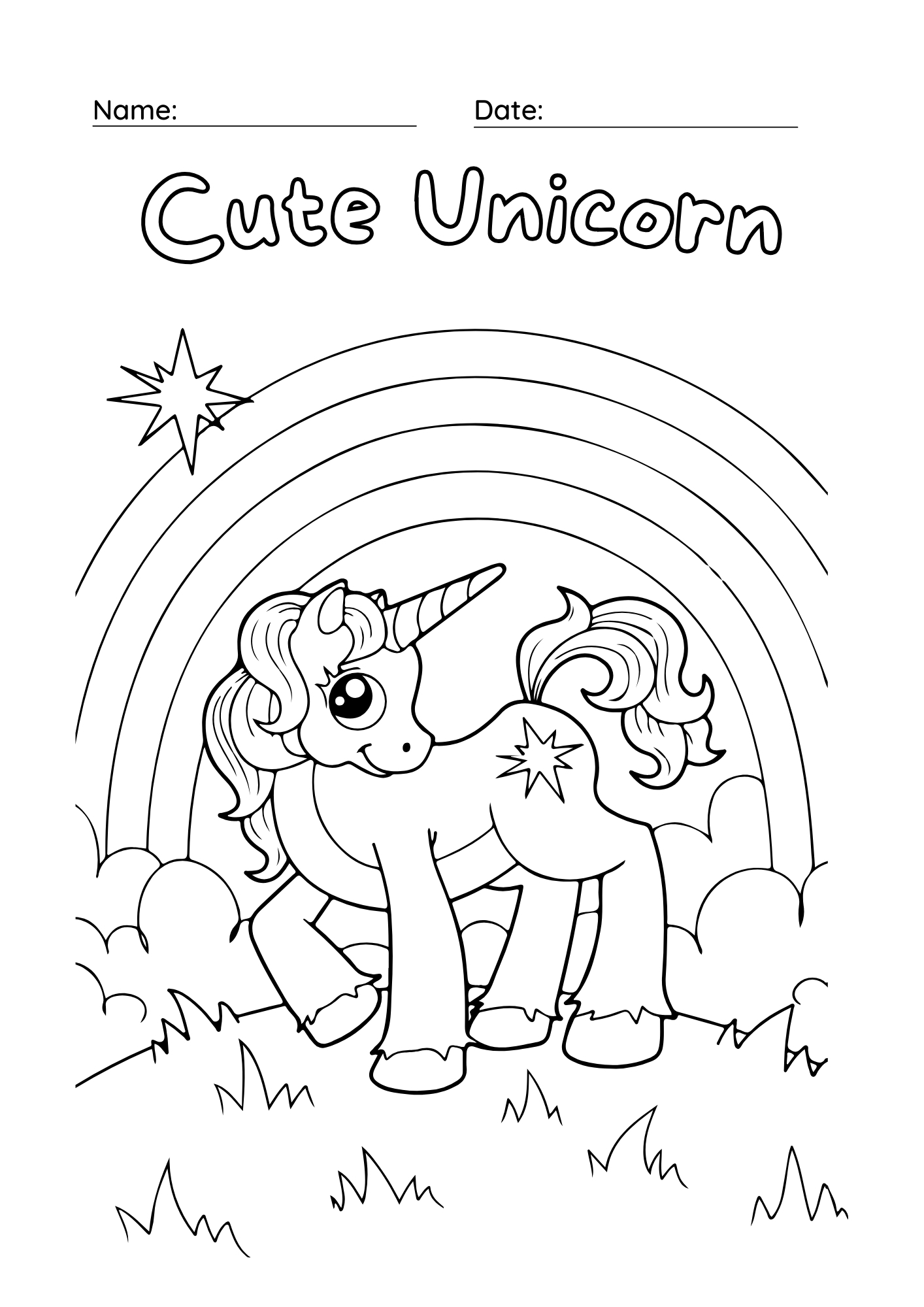 unicorn coloring pages