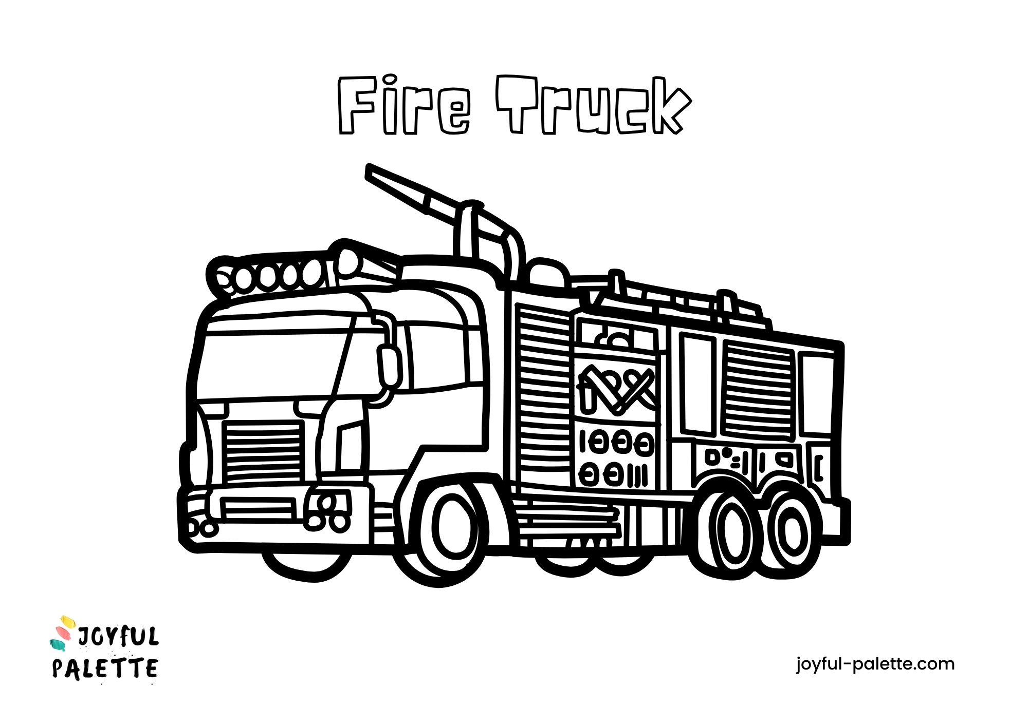 fire truck coloring page