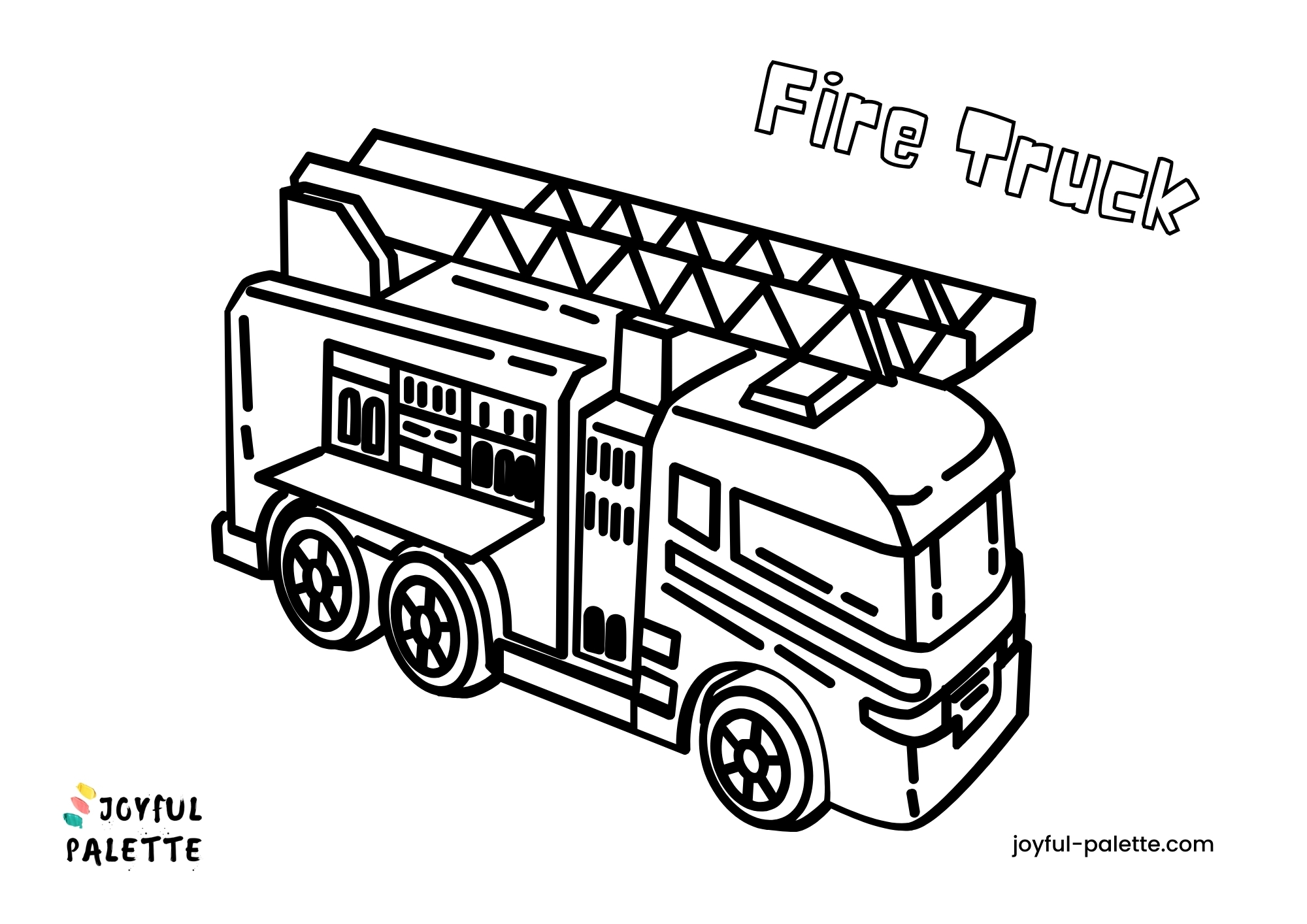 fire truck coloring sheet