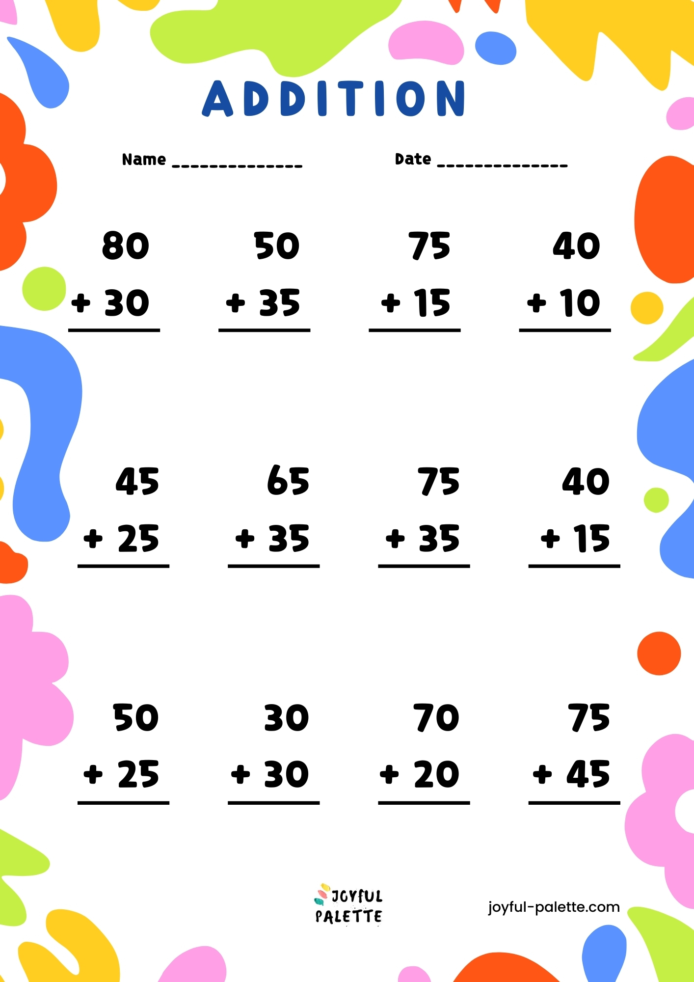 adding and subtracting worksheets	