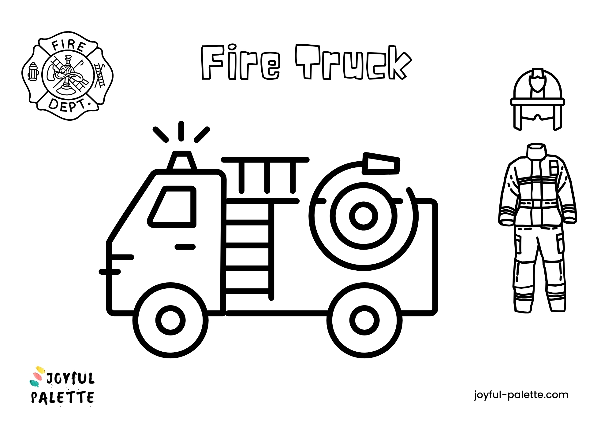 fire truck coloring sheet