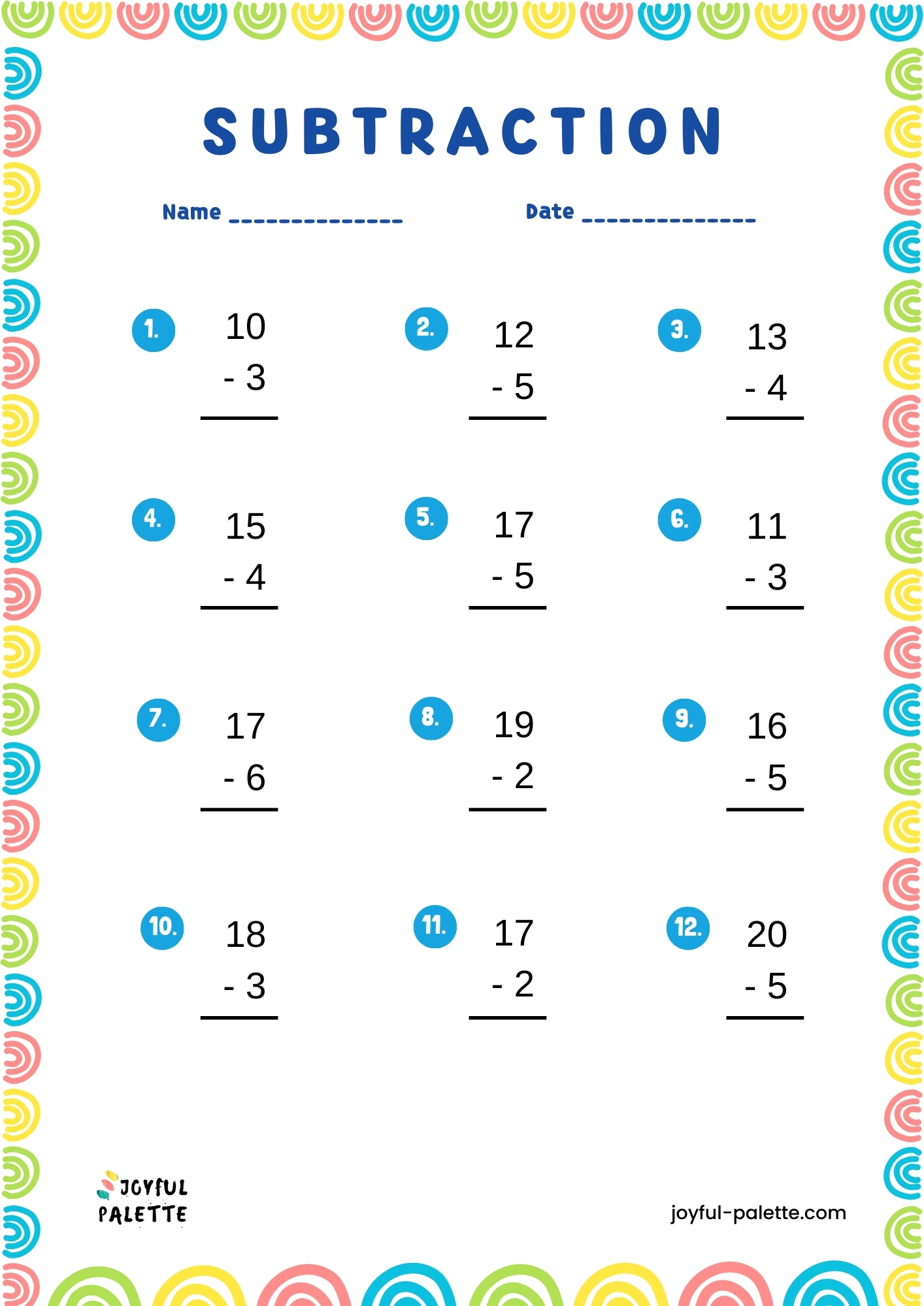 subtracting and adding worksheets	