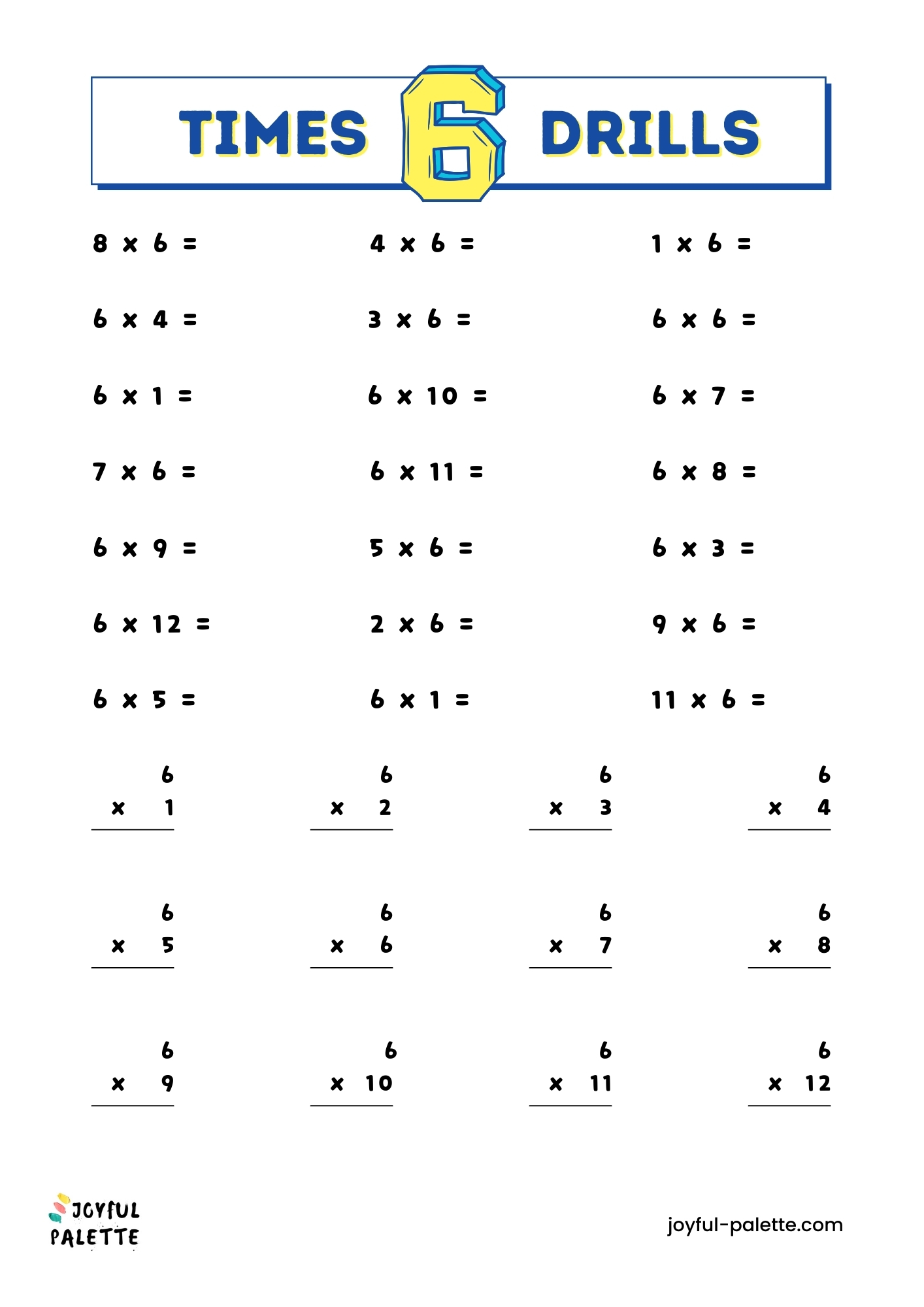 math drills multiplication	