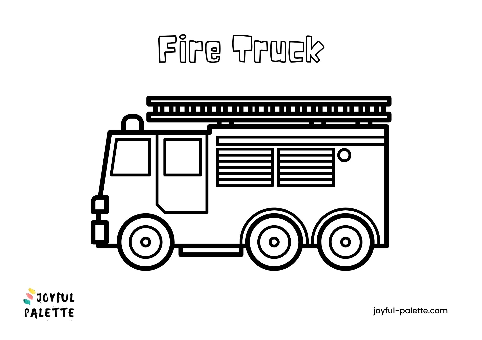 fire truck coloring page