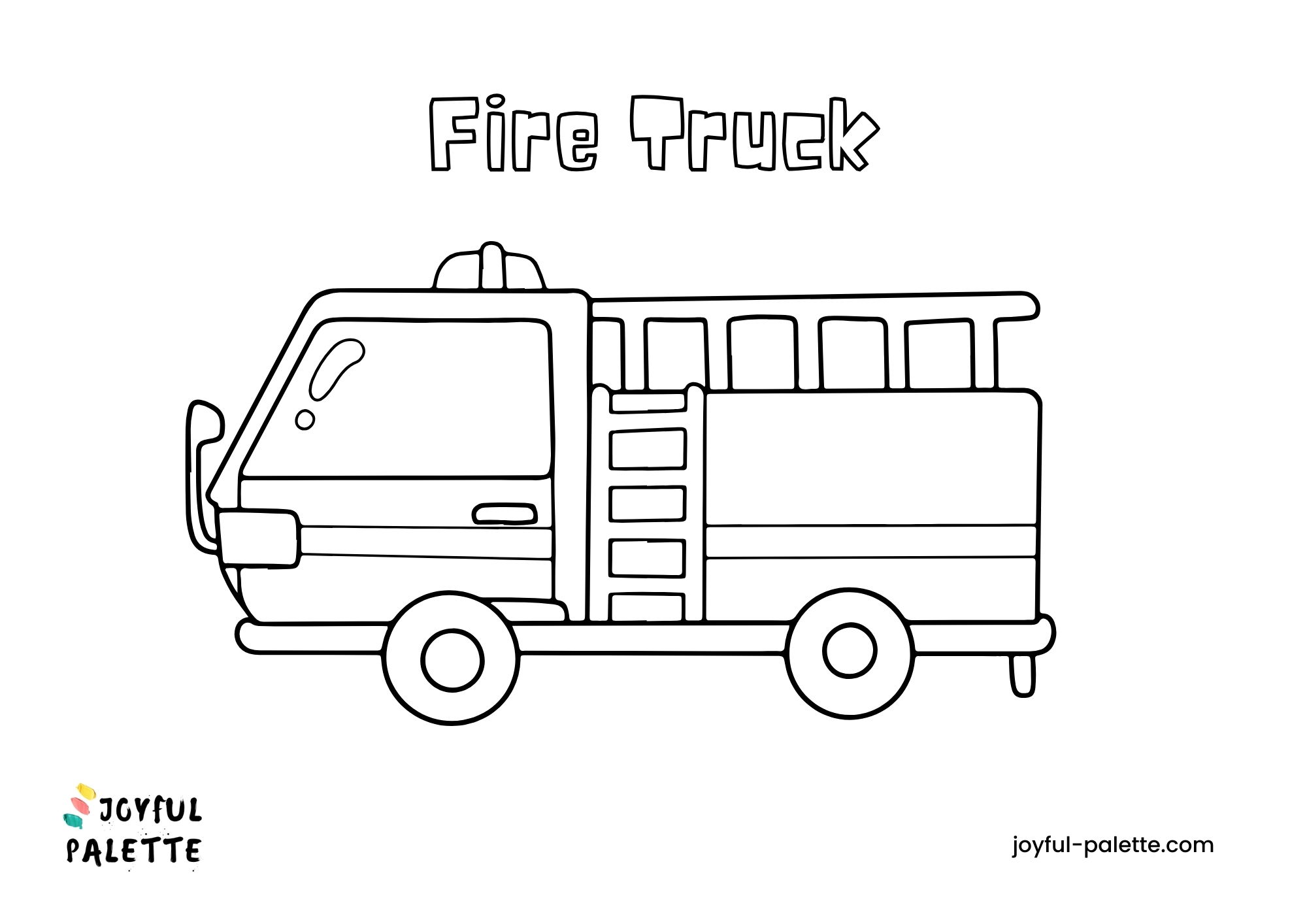 fire truck coloring page