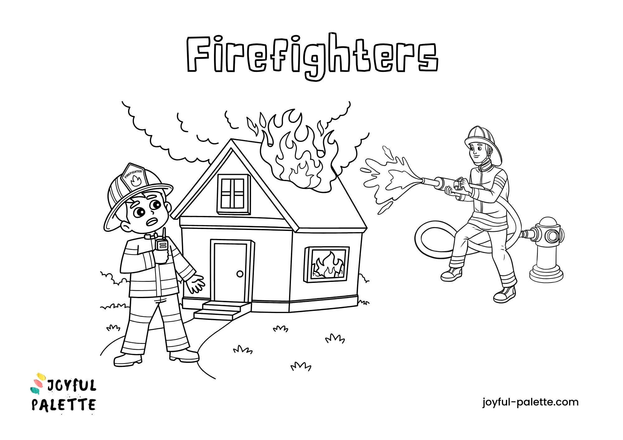 firefighter dogs coloring page