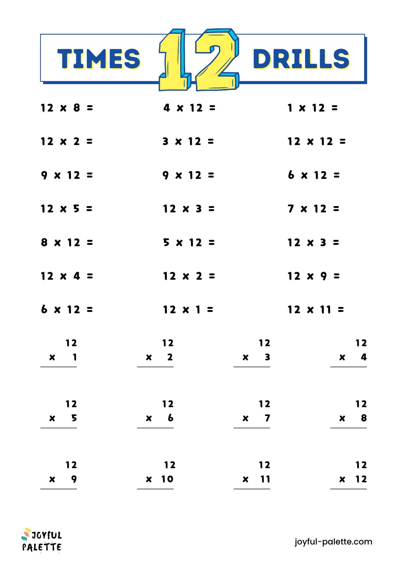 times table practice sheets	