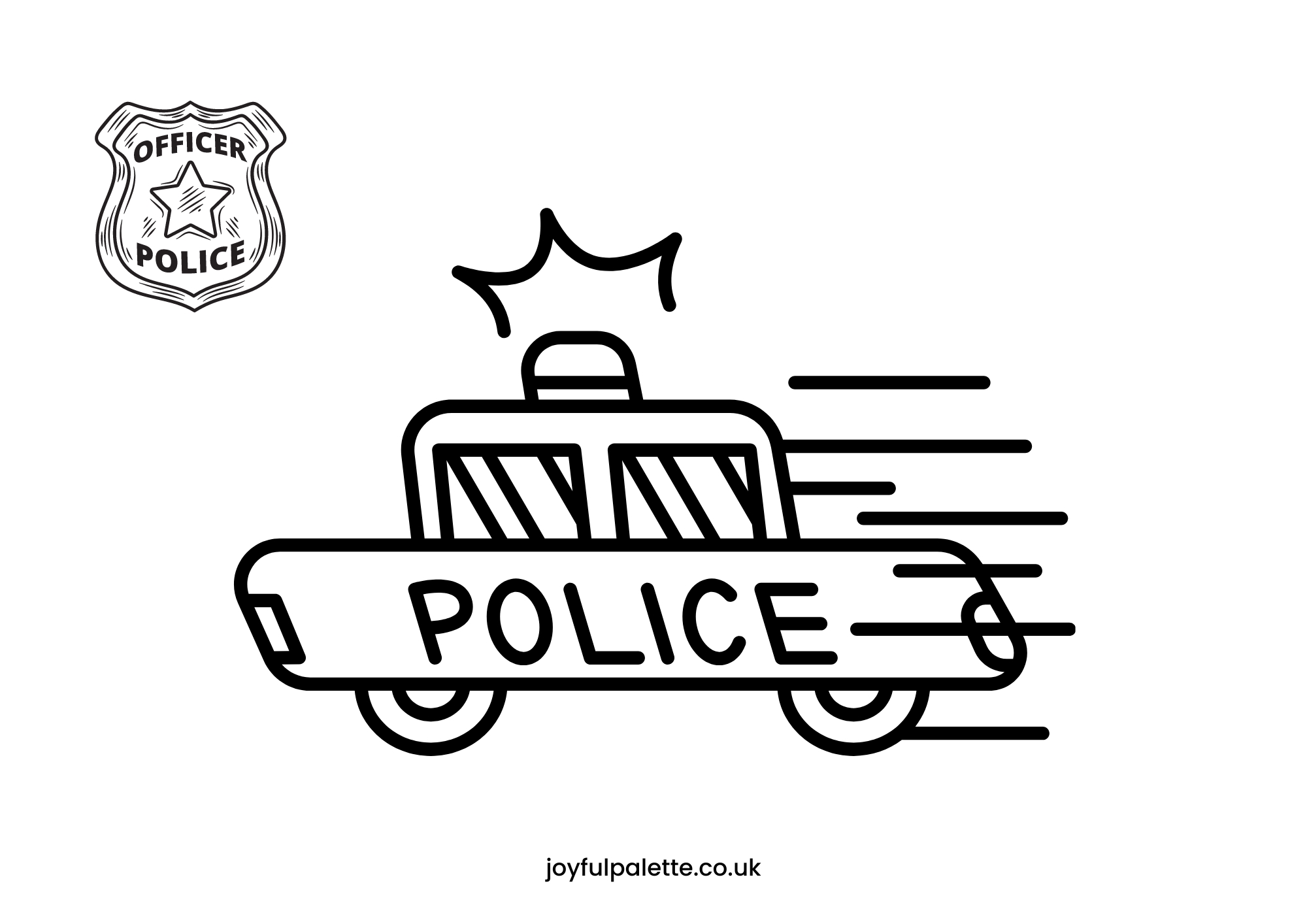 Police Car Coloring Pages