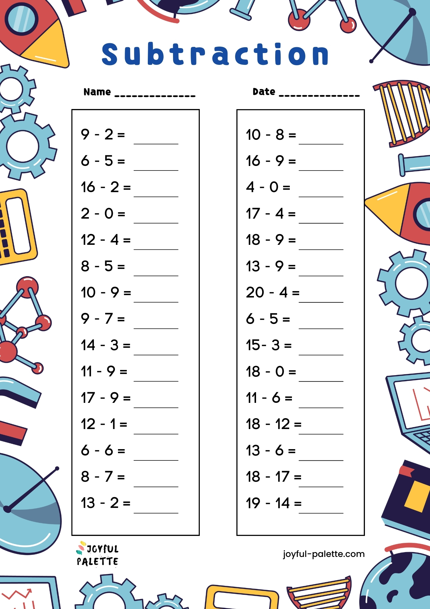 Subtraction Worksheets